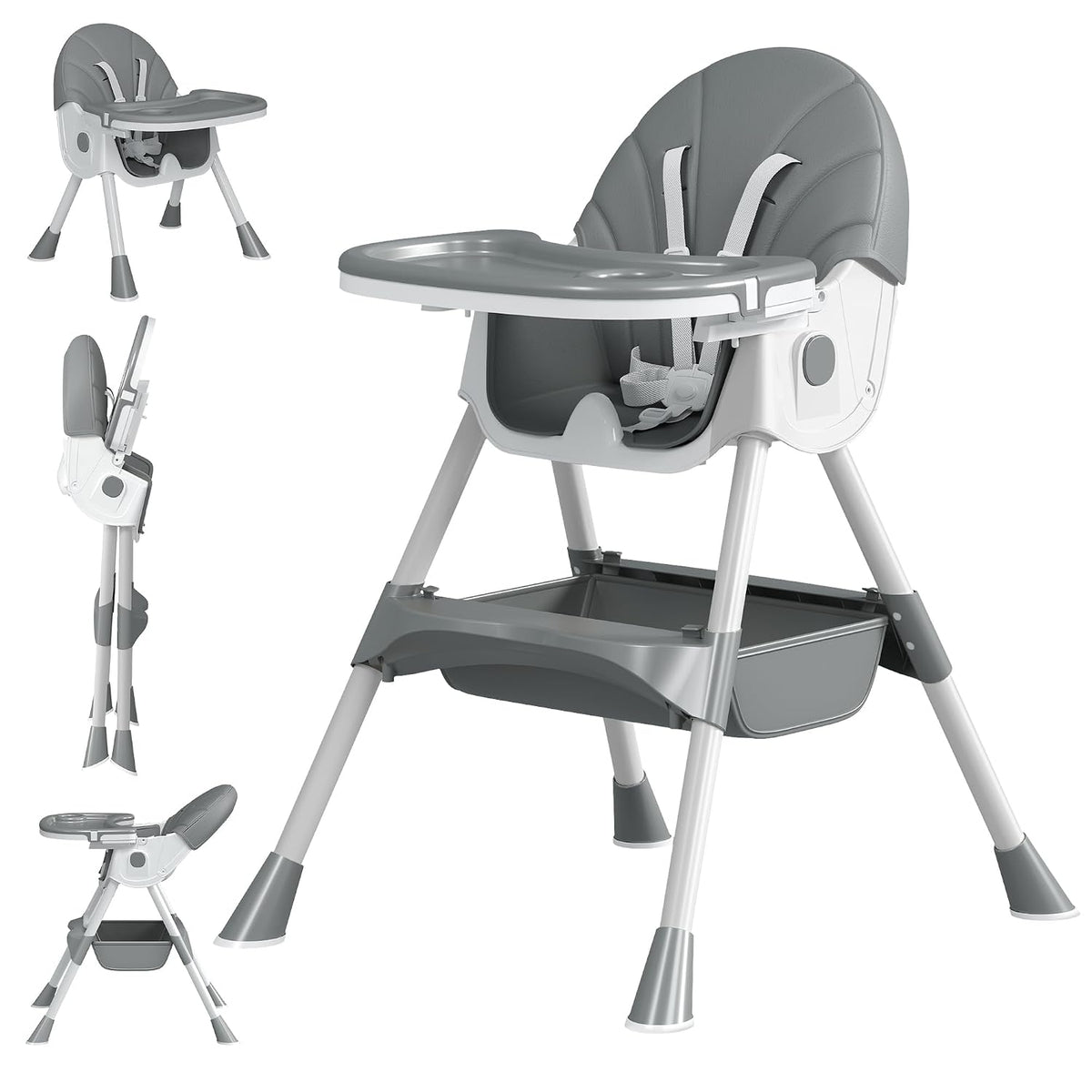 Silla alta para bebé, sillas altas 5 en 1 para bebés y niños pequeñ...