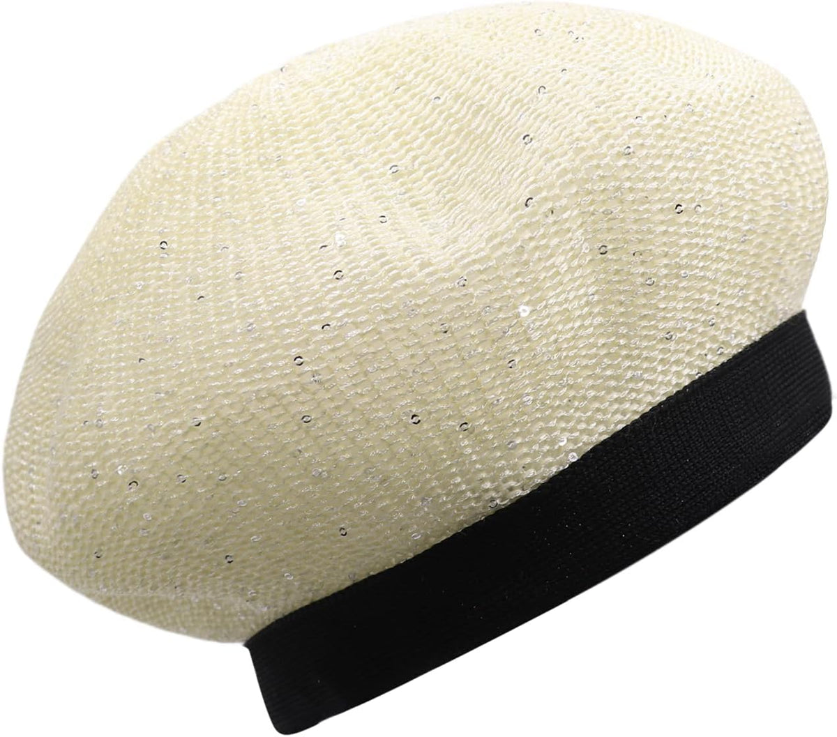 MOSSTYUS Boina ligera de encaje para mujer, diseño floral, transpir...