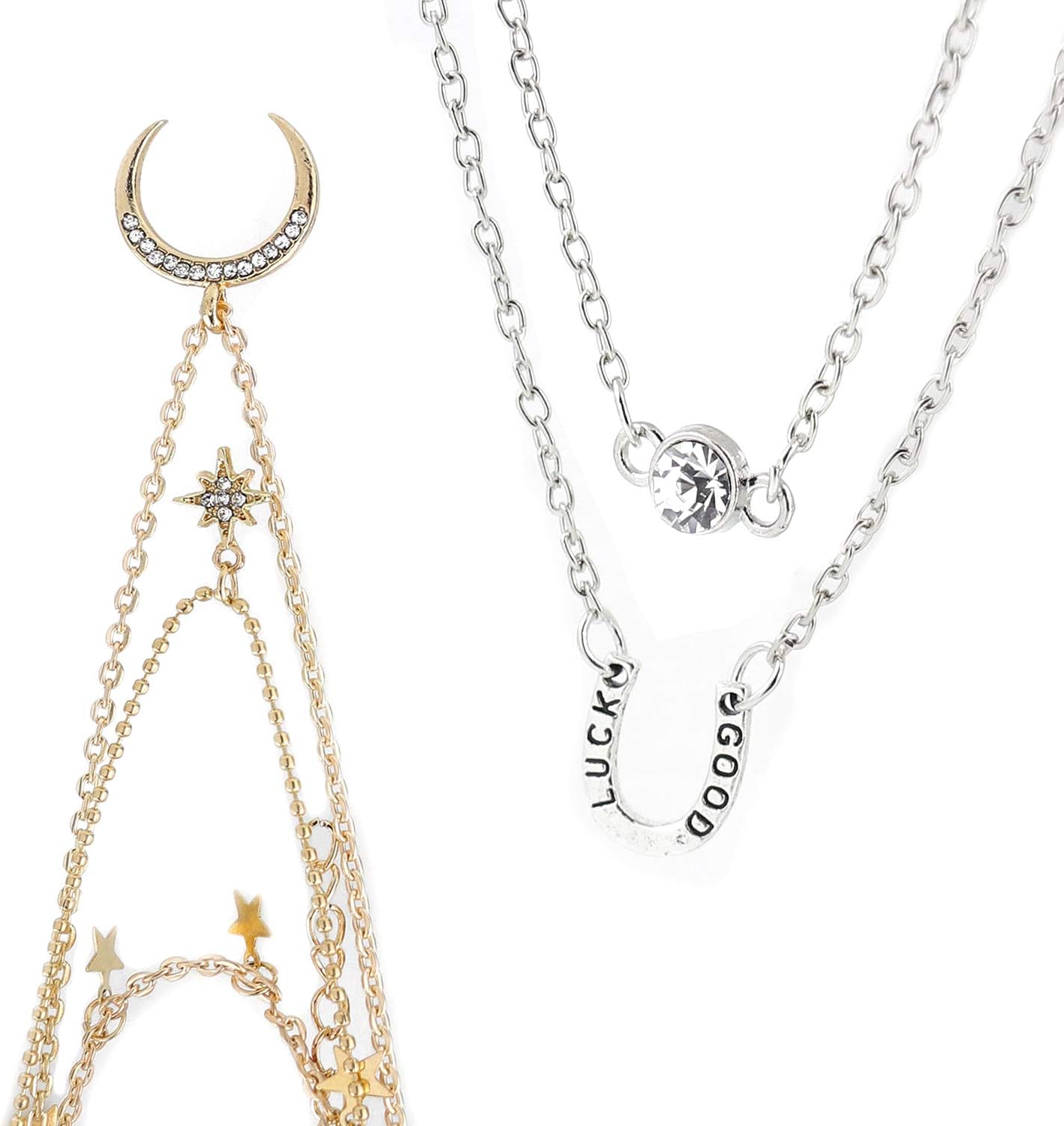 AROIC - Juego de 20 collares con colgante con 14 piezas de oro, 6 p...
