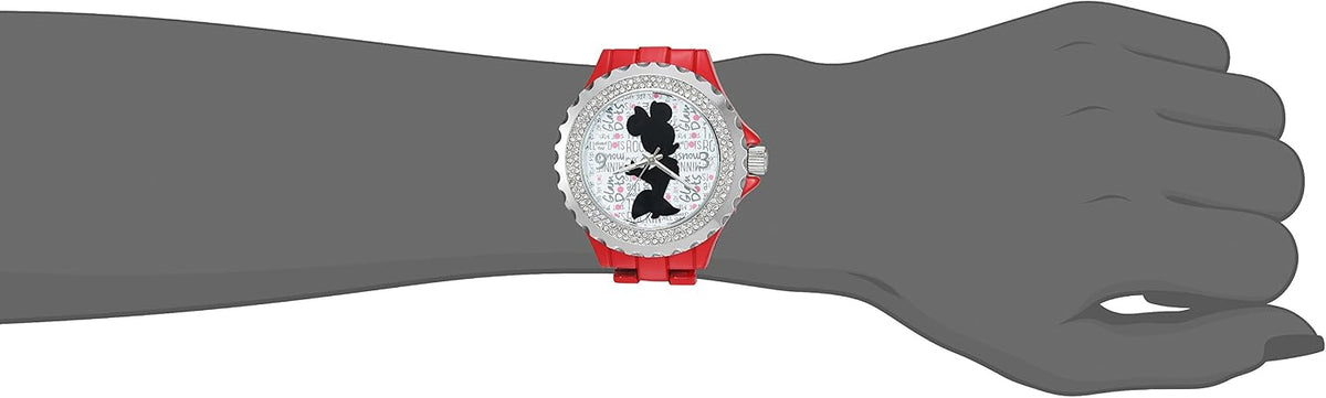 Reloj Disney Minnie Mouse para mujer, diseño clásico de Minnie Mous...