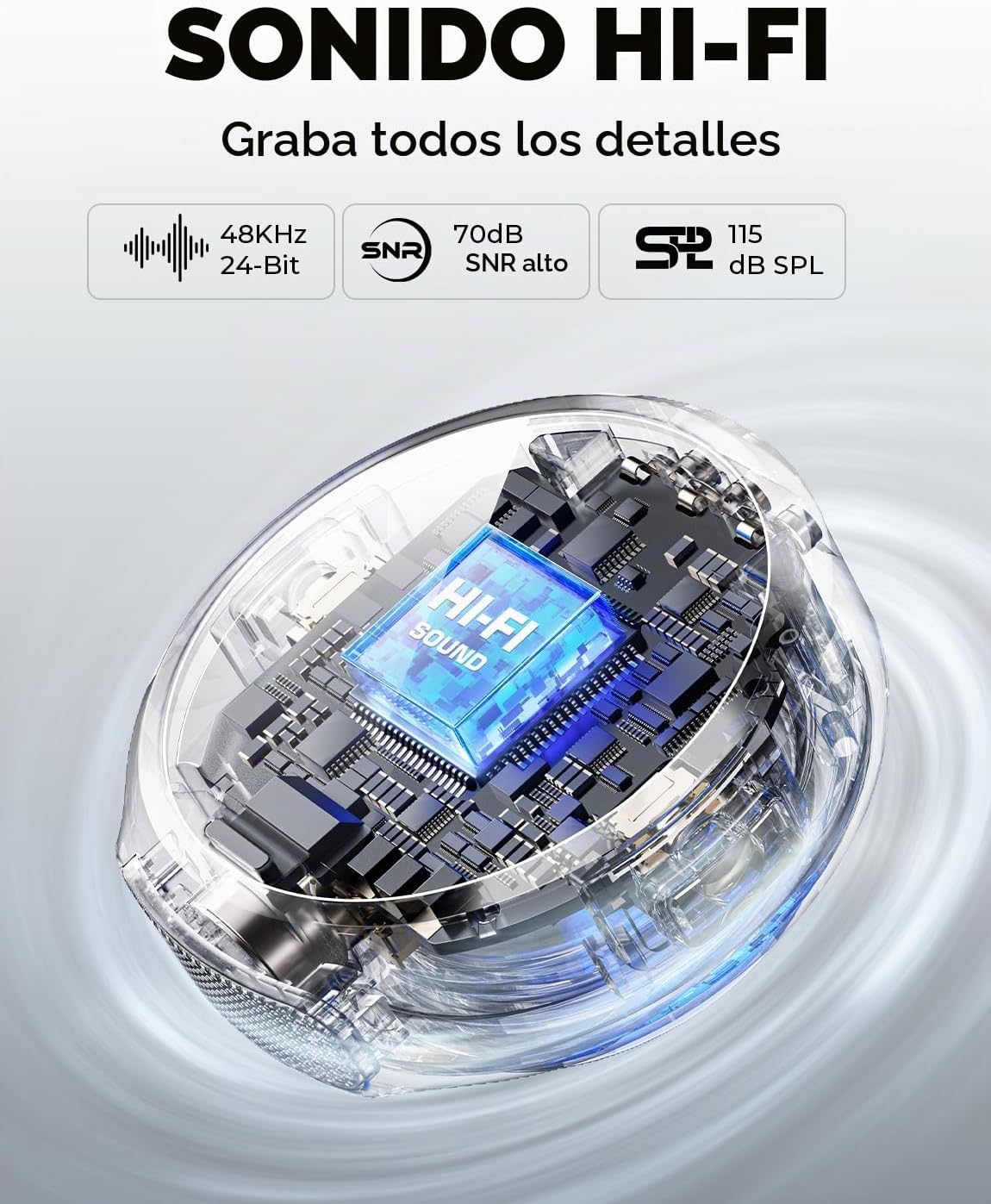 Micrófono inalámbrico Hollyland Lark M2 para iPhone\/cámara\/Androi...