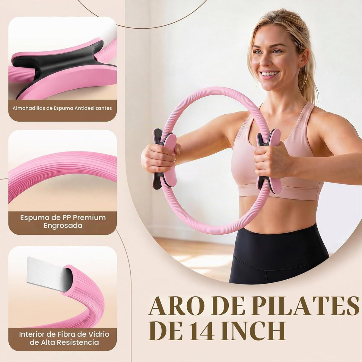 JELUTAR Kit de pilates para mujer, entrenamiento en casa, juego de...