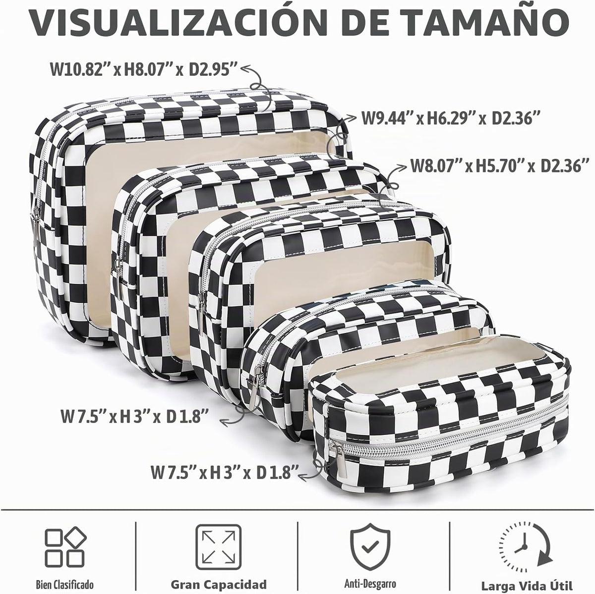 YOPCDJ Juego de 5 bolsas organizadoras para pañales, bolsa de aseo...