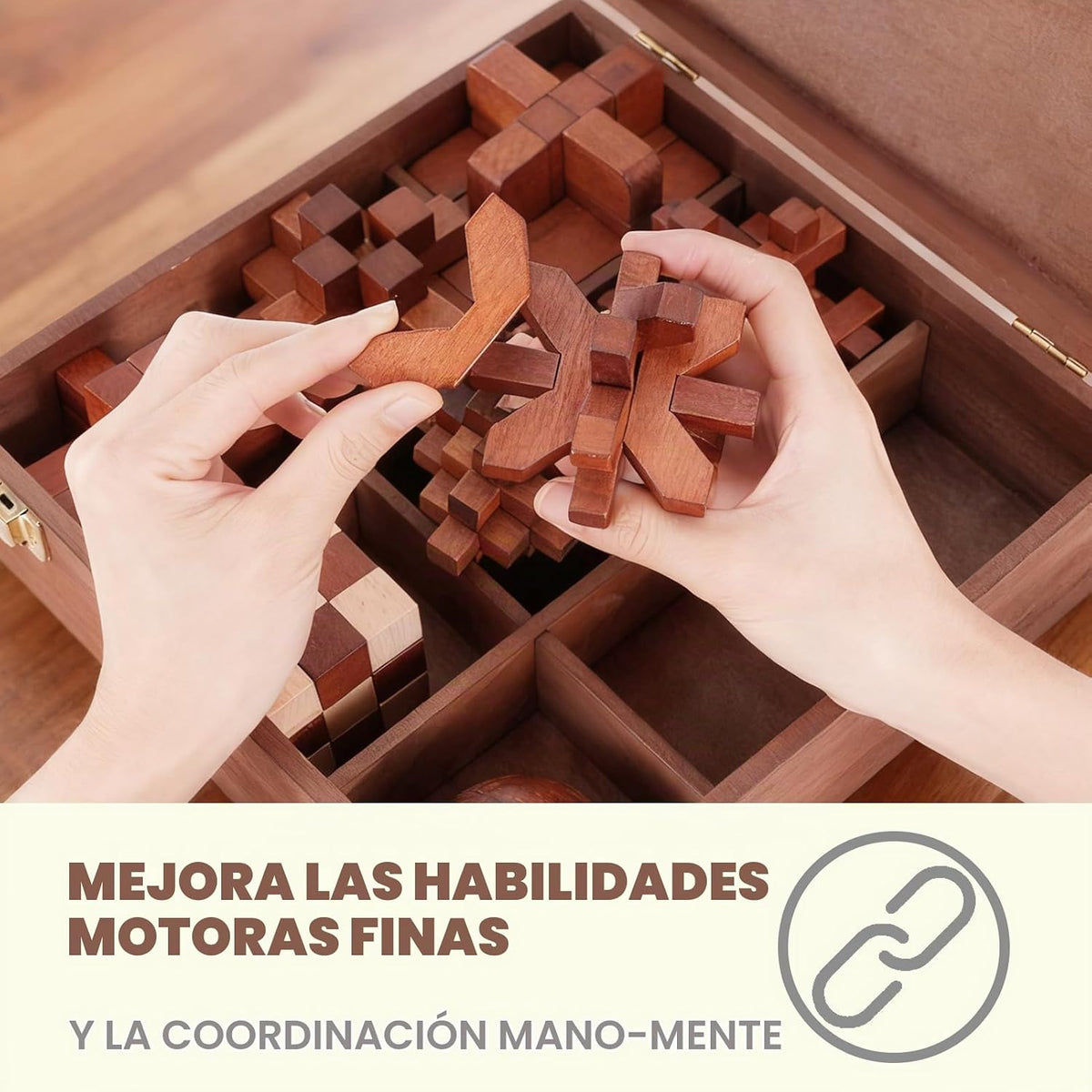 Rompecabezas de madera para ejercitar el cerebro para adultos - Rom...
