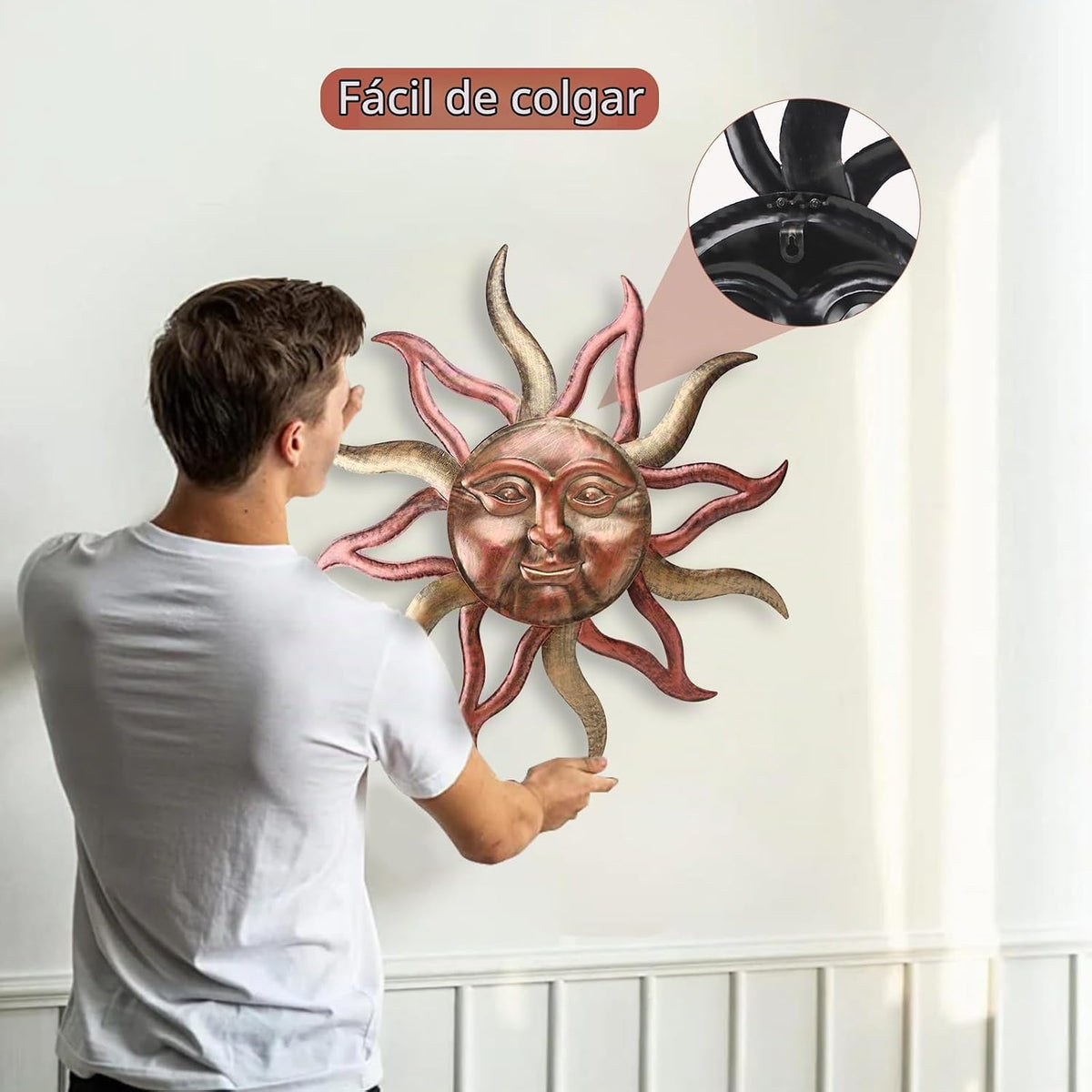 HOBYLUBY Decoración de pared grande para exteriores, a prueba de óx...