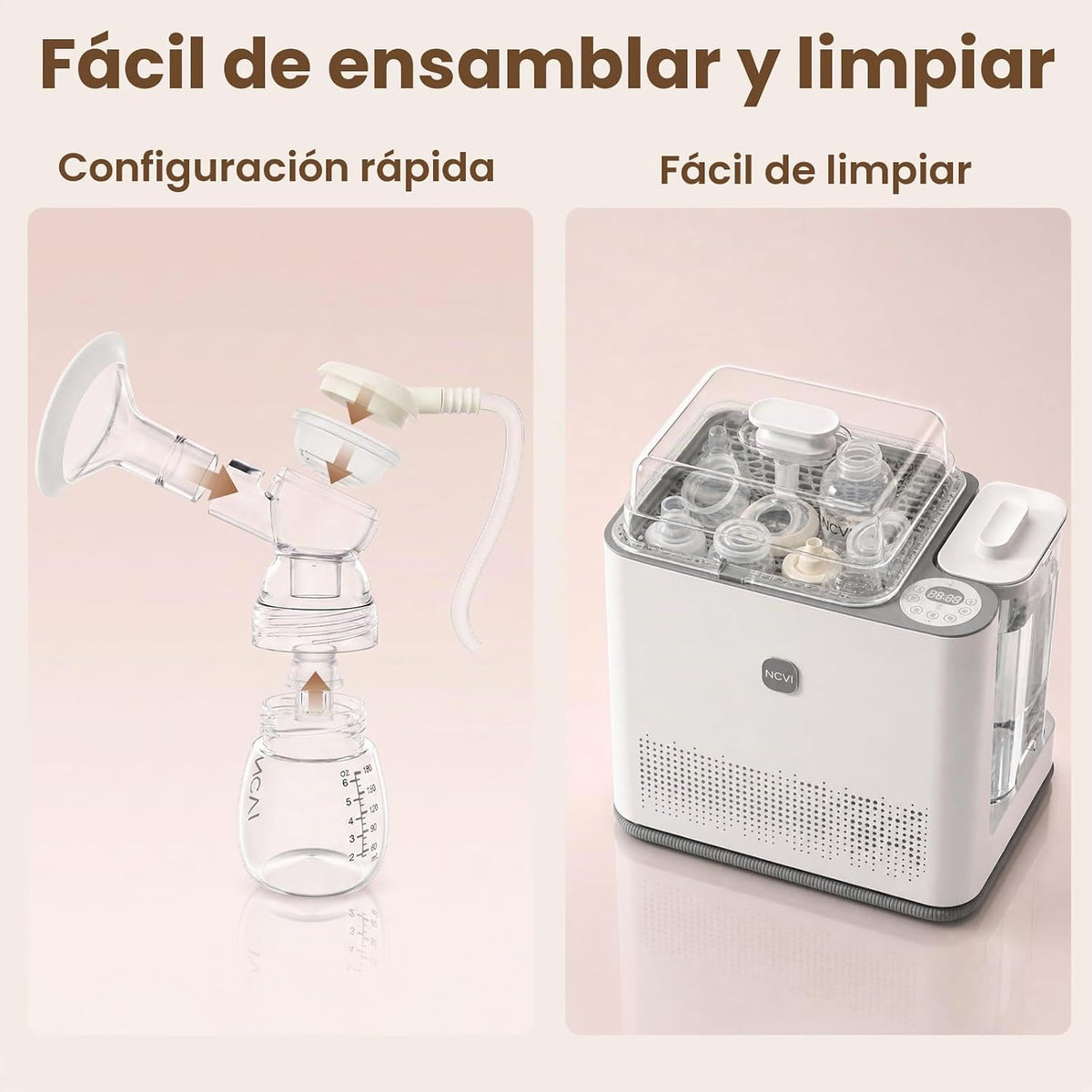 NCVI Extractor de leche eléctrico 8132, de grado hospitalario -300m...