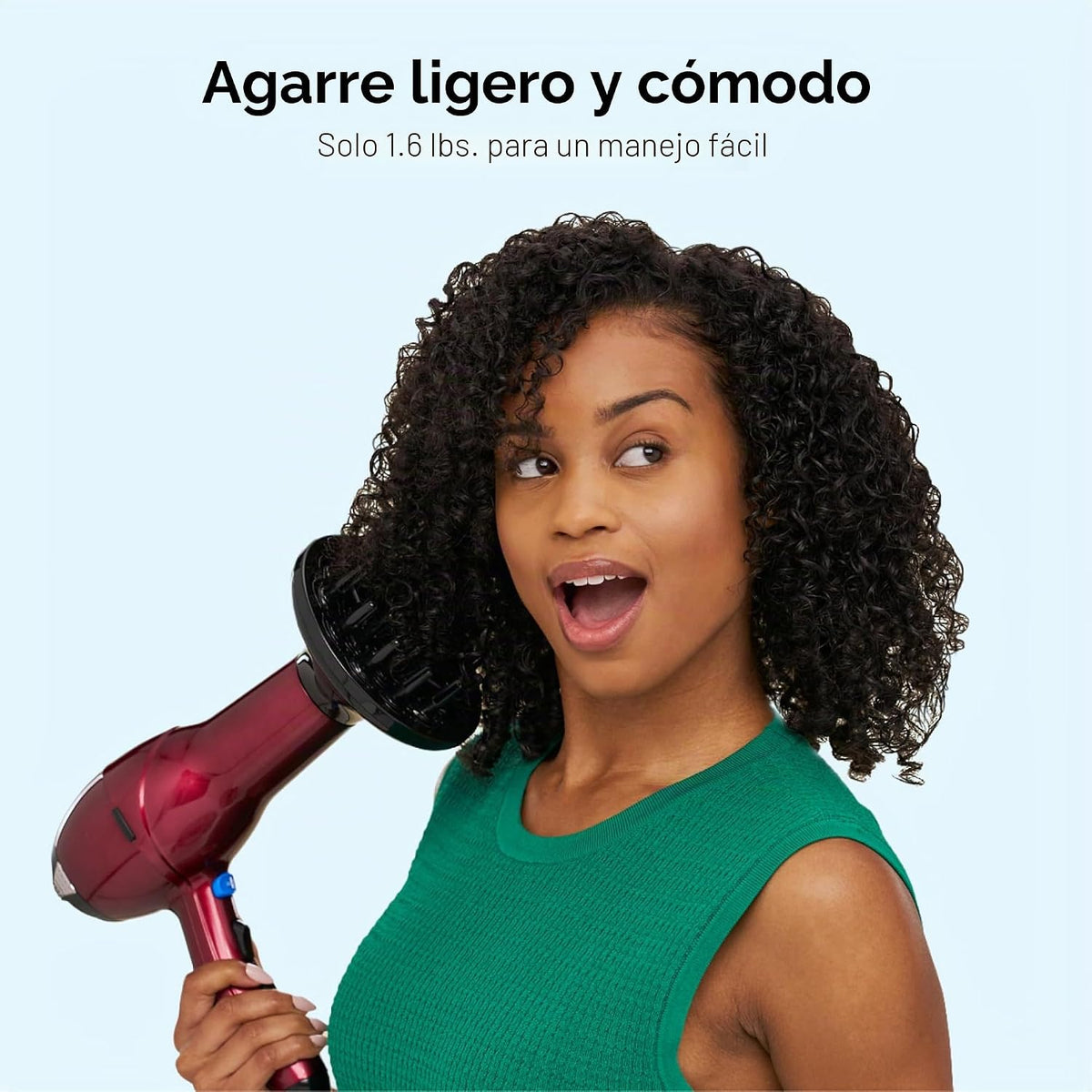 Secador de pelo Infiniti PRO CONAIR con difusor, motor AC profesion...