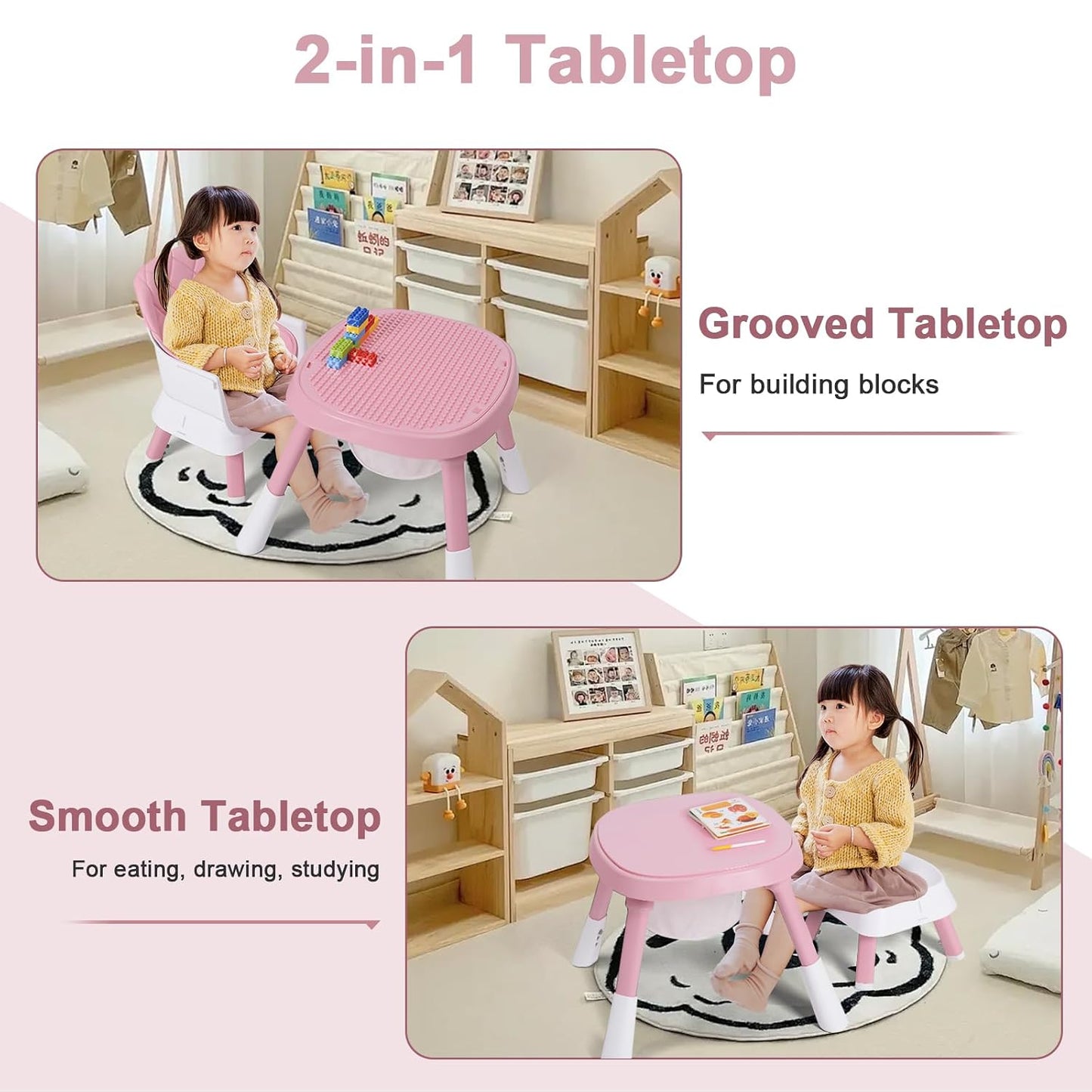 Babyliebe Silla alta para bebé 15 en 1, silla alta convertible para...