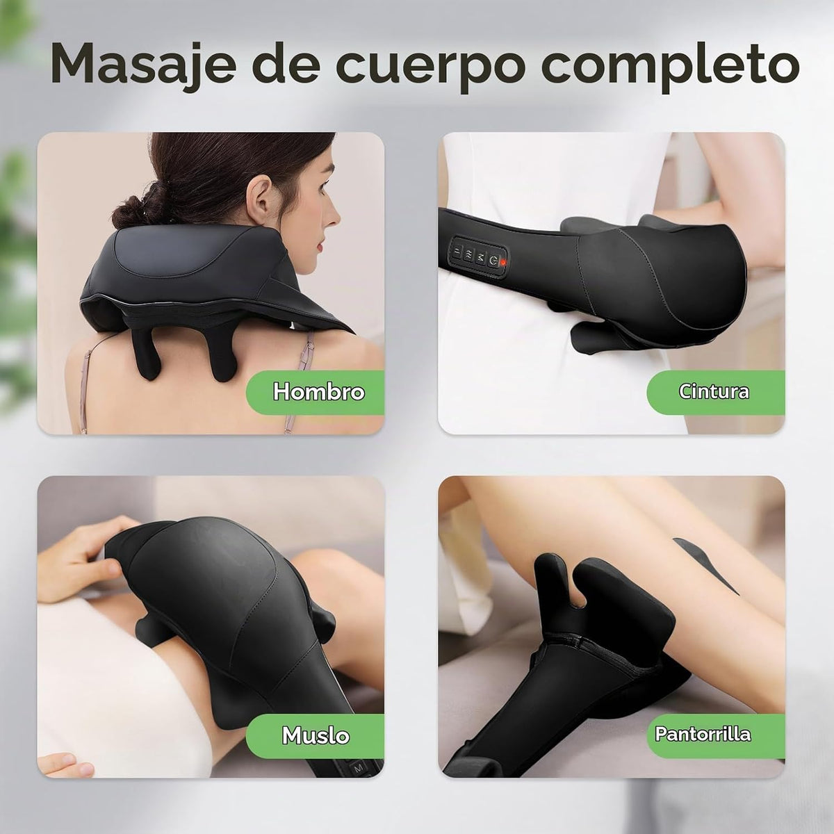 Shiatsu - Masajeador de espalda y cuello, masajeador de hombros ina...