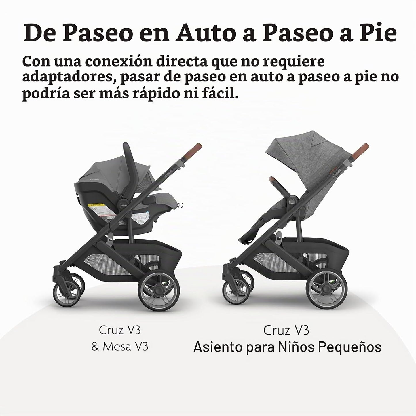 UPPAbaby Cruz V3 Cochecito + Mesa V3 - Conjunto de sistema de viaje...