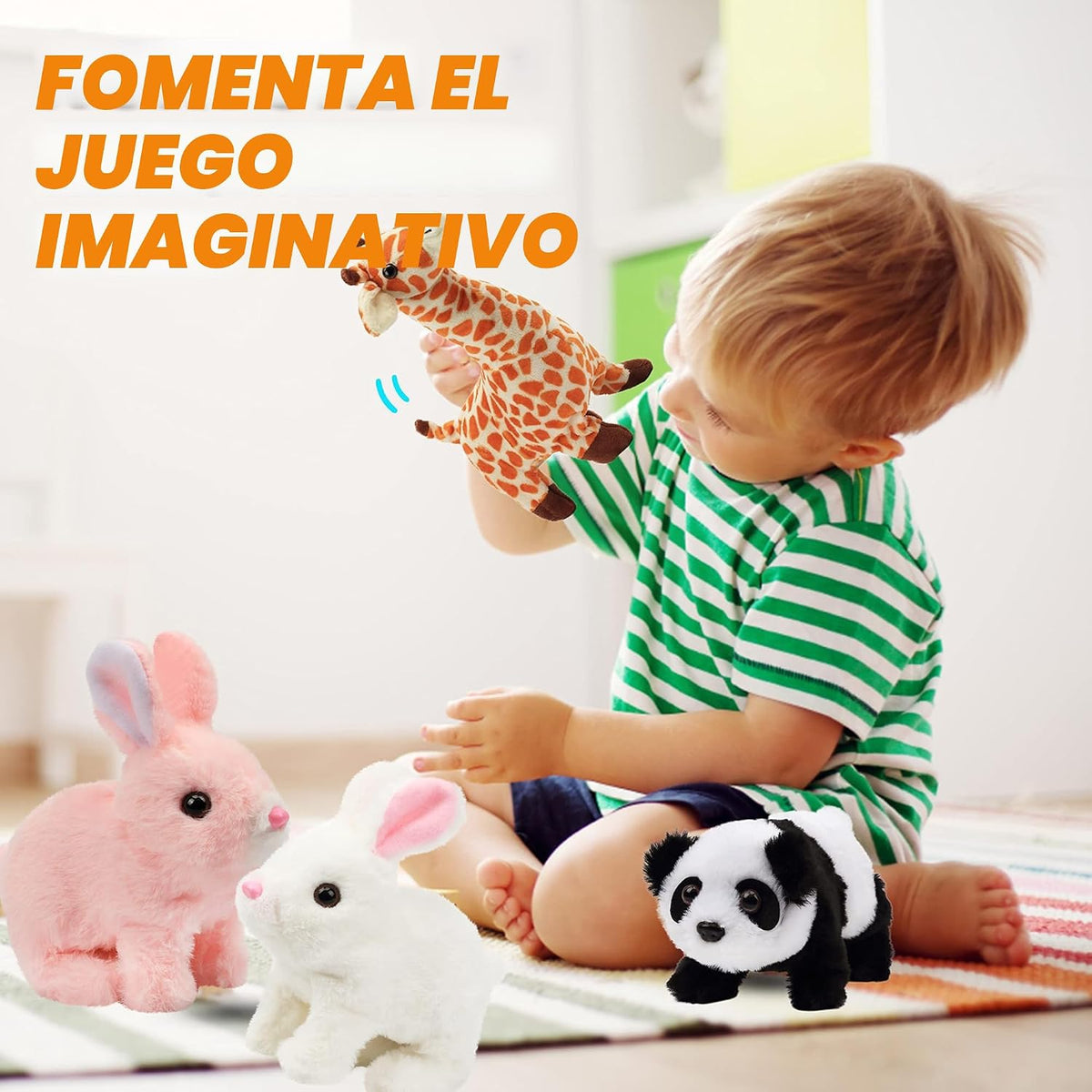 Hopearl - Conejo saltarín, juguete interactivo electrónico de peluc...