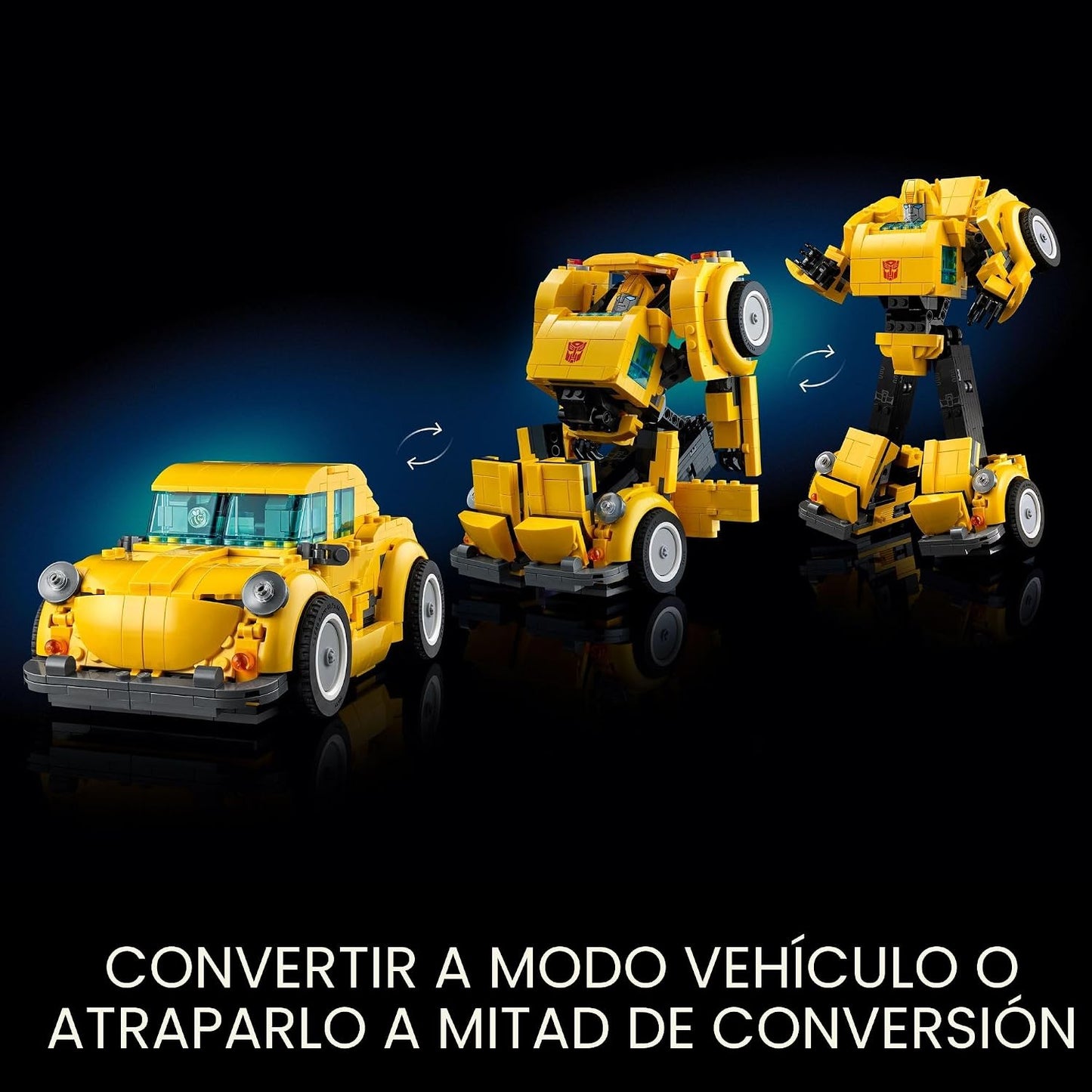 Figura de acción LEGO Icons Transformers Bumblebee, juguete colecci...
