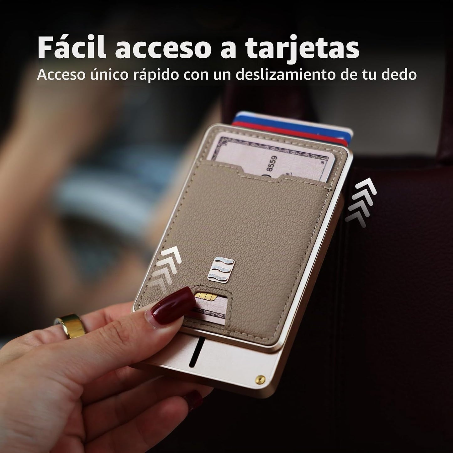 VENICE MIAMI - Billetera con bloqueo RFID, portatarjetas minimalist...