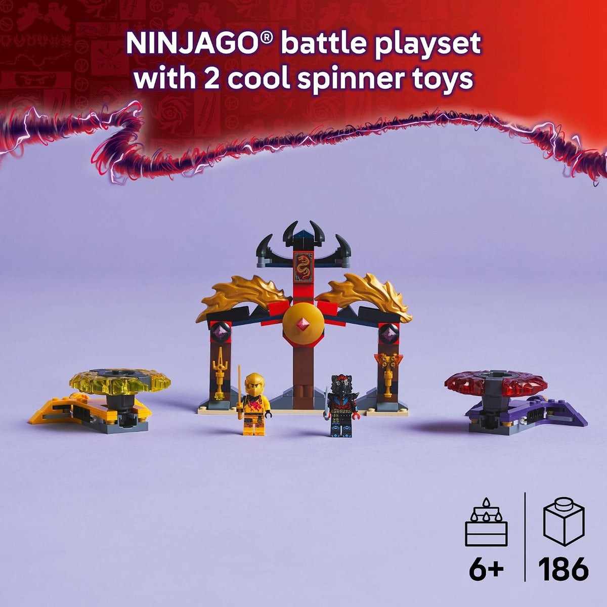 LEGO NINJAGO Paquete de Batalla Spinjitzu Dragón - Juguete de Const...