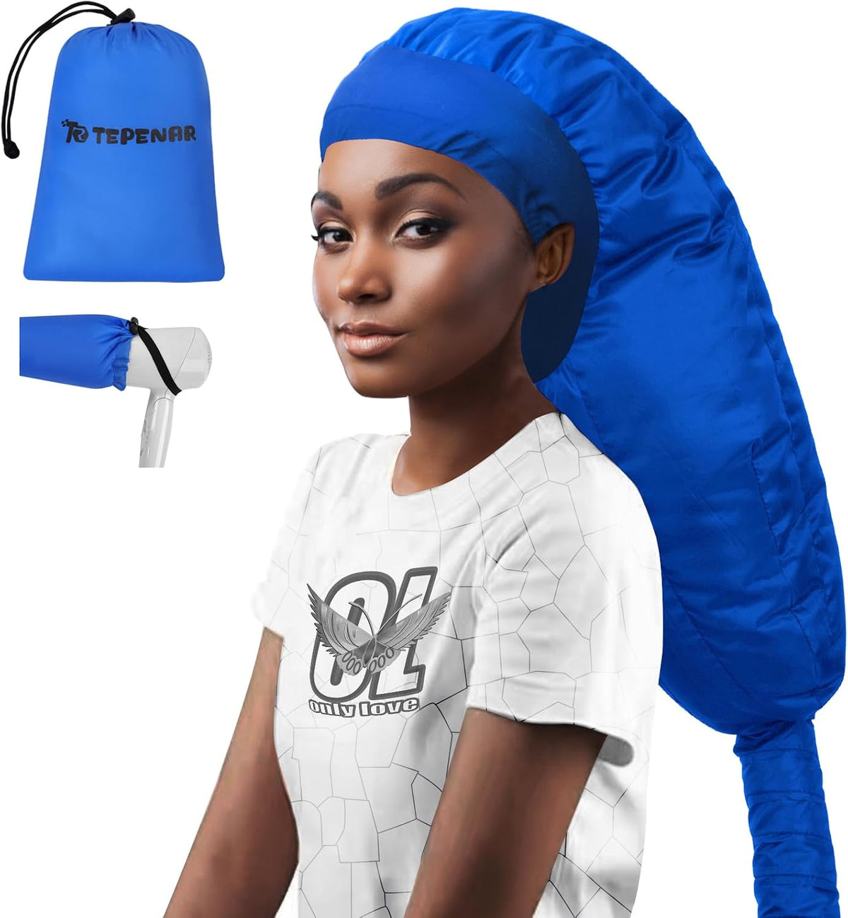TEPENAR Accesorio de Gorro para Secador de Pelo: Secador con Capuch...