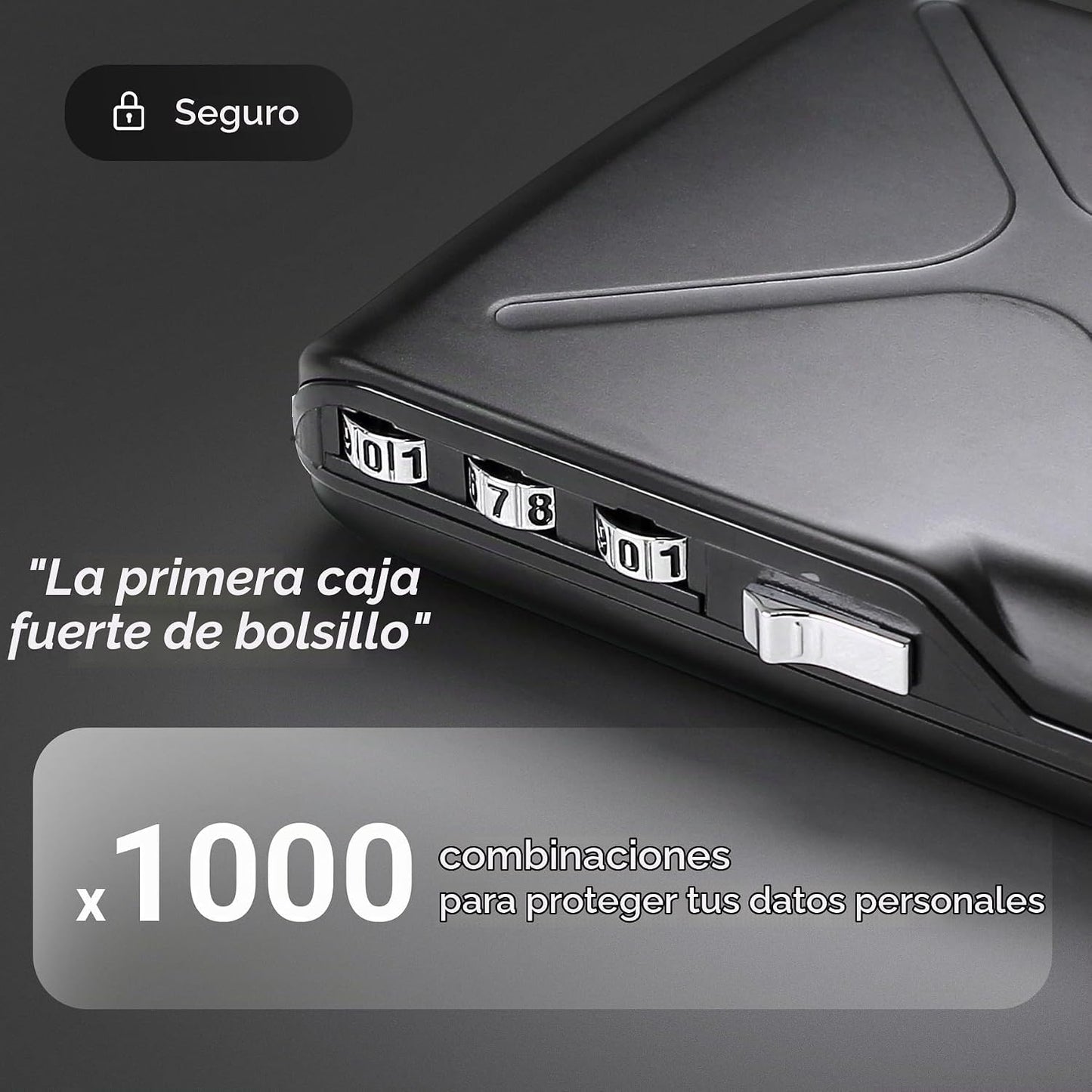 ÖGON -DESIGNS- Cartera de código de aluminio, con cerradura con un...