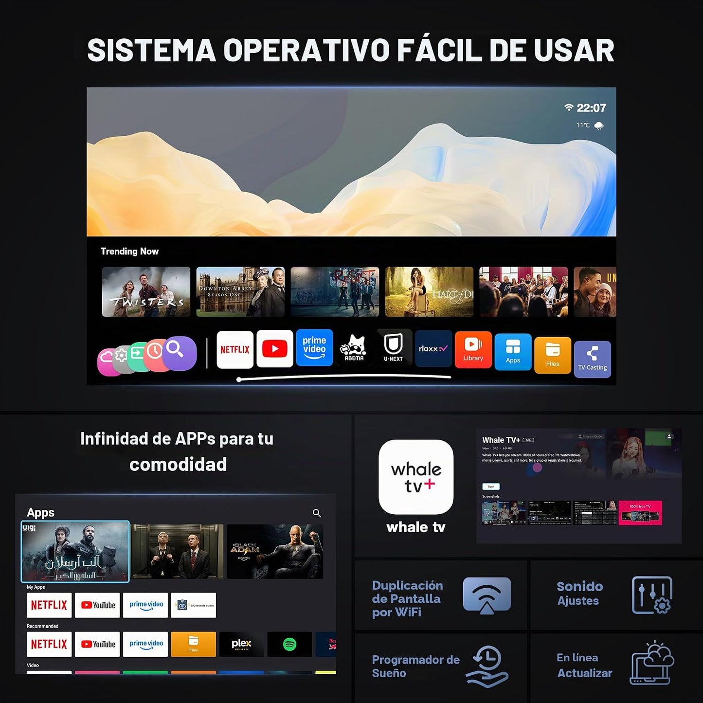 Aplicación con licencia oficial y 1080P nativa: el mini proyector i...