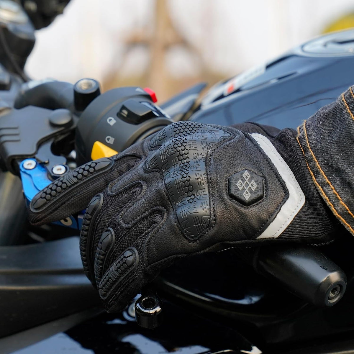 Masontex Guantes de motocicleta para hombres y mujeres, guantes de...