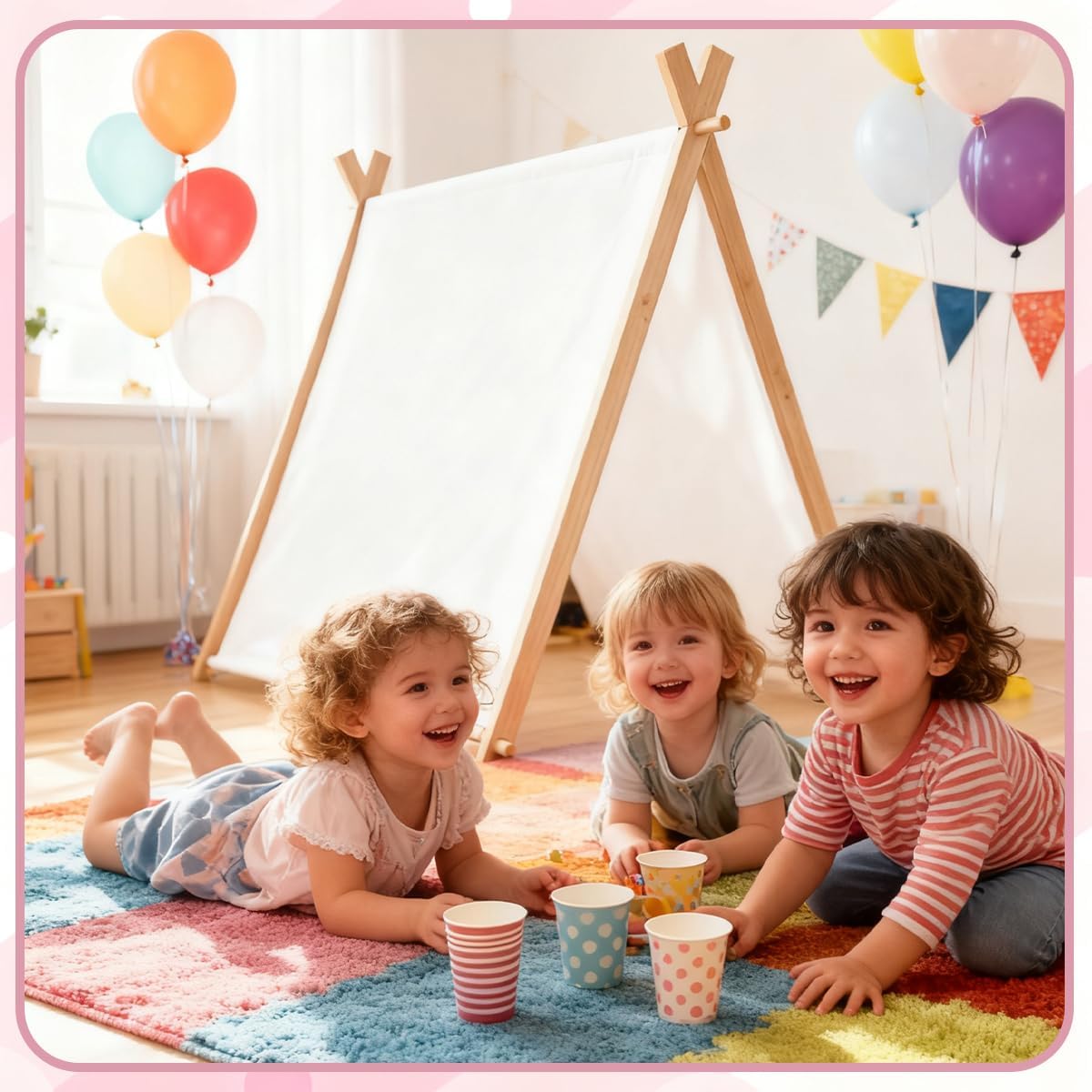Esamploe Paquete de 4 tiendas de campaña tipo tipi para fiestas de...