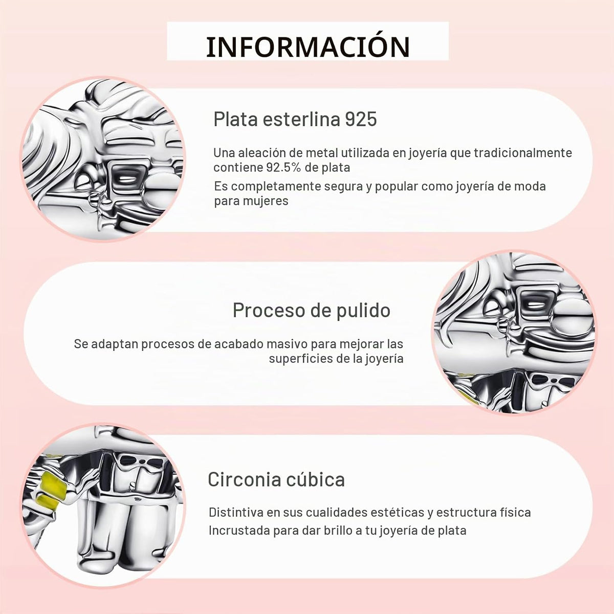 MITSOKU Dijes de plata de ley 925 para pulseras y collares, diseño...