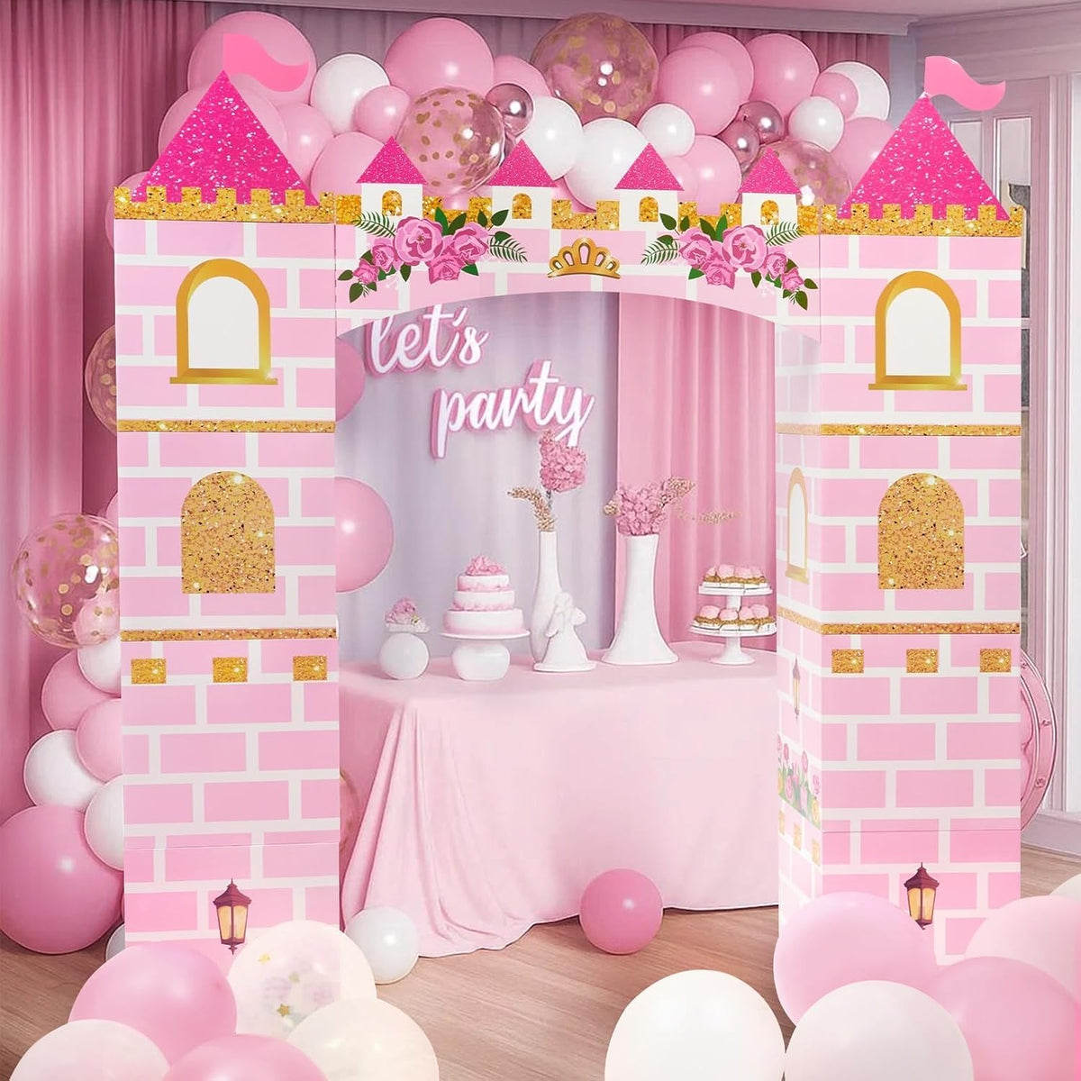 WERNNSAI Decoración rosa del partido de la princesa del castillo de...