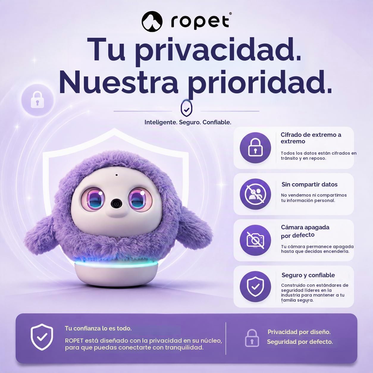 ropet KAMOMO Companion Robot interactivo para mascotas, apoyo emoci...