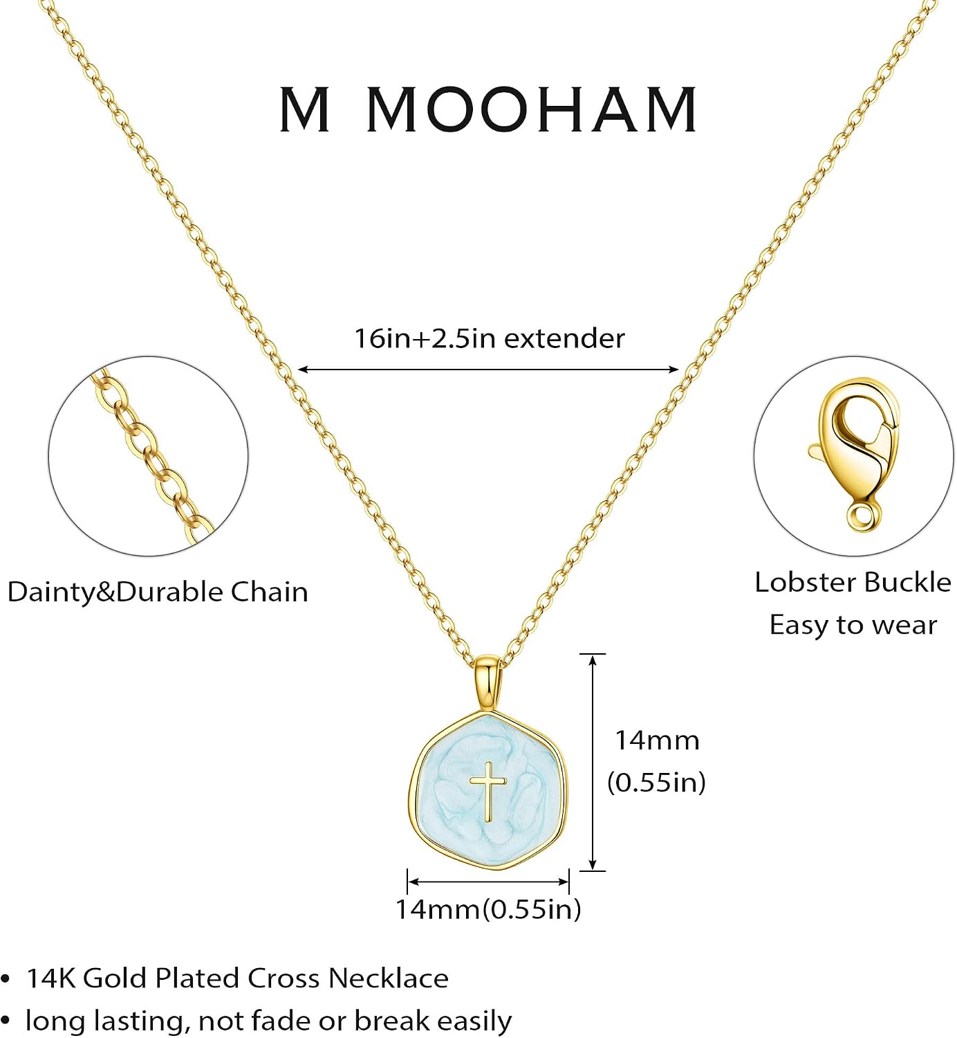 M MOOHAM Regalos de Pascua para mujer, cesta de Pascua, collar de m...