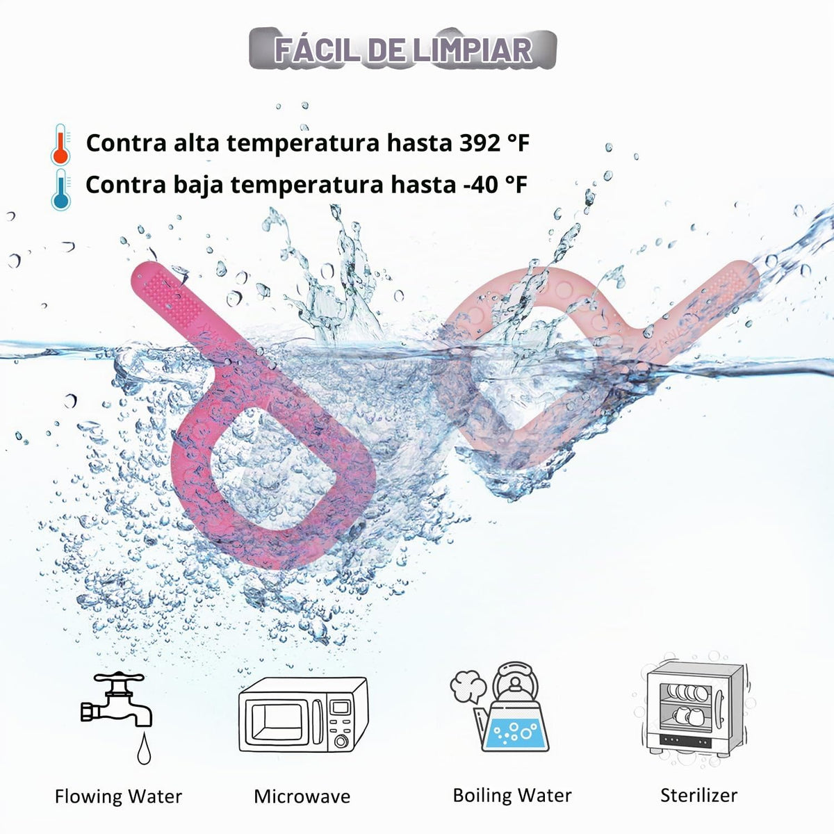 Palitos de dentición para bebés, juguetes masticables de silicona p...
