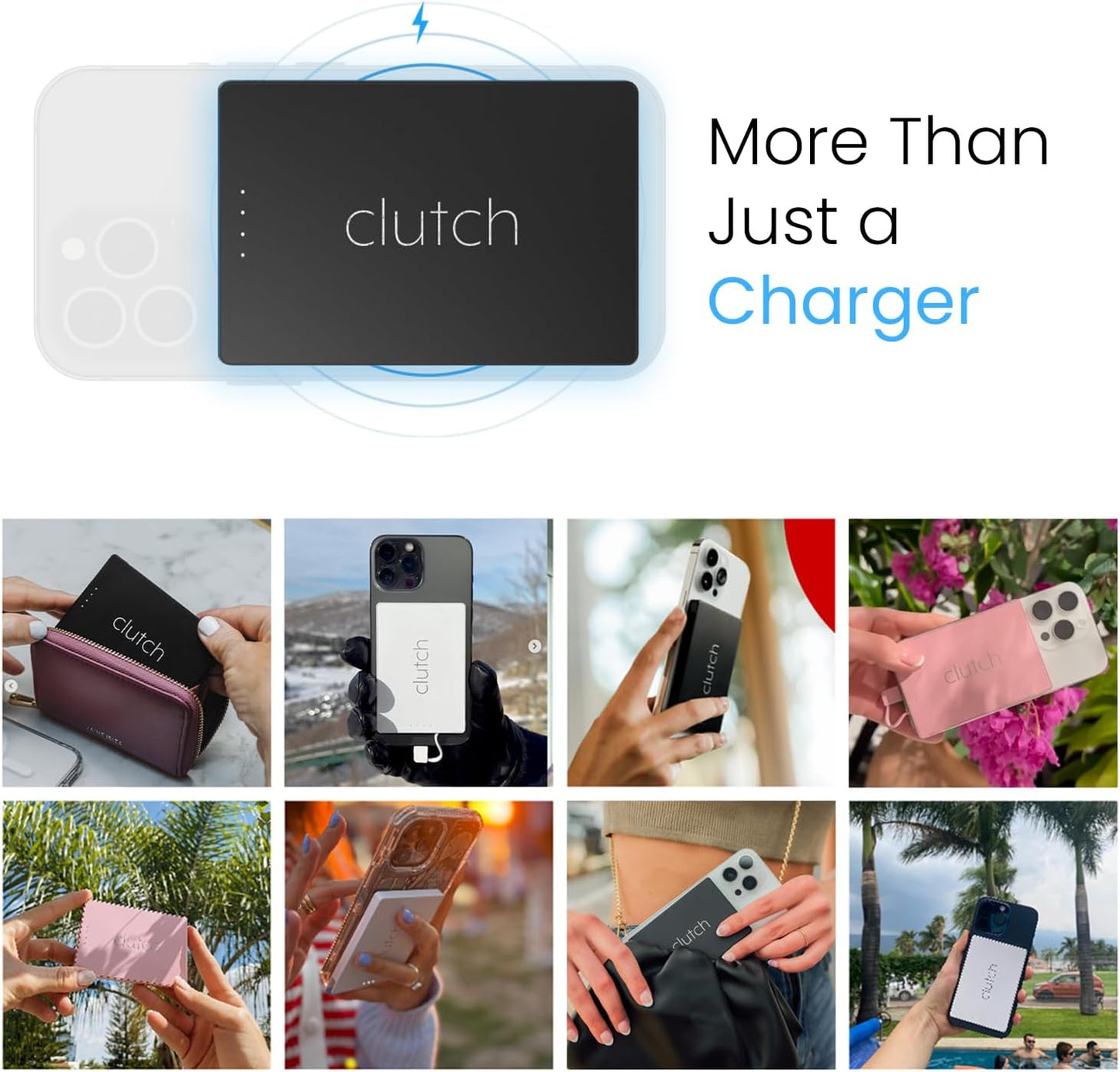 Clutch - Cargador portátil USB-C Pro - Compatible con iPhone 15, 16...