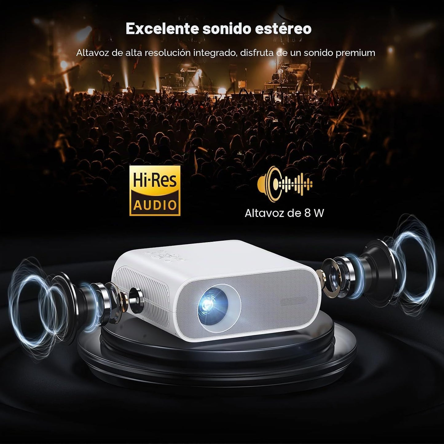 Proyector inteligente con licencia oficial ANSI, 1500, compatible c...