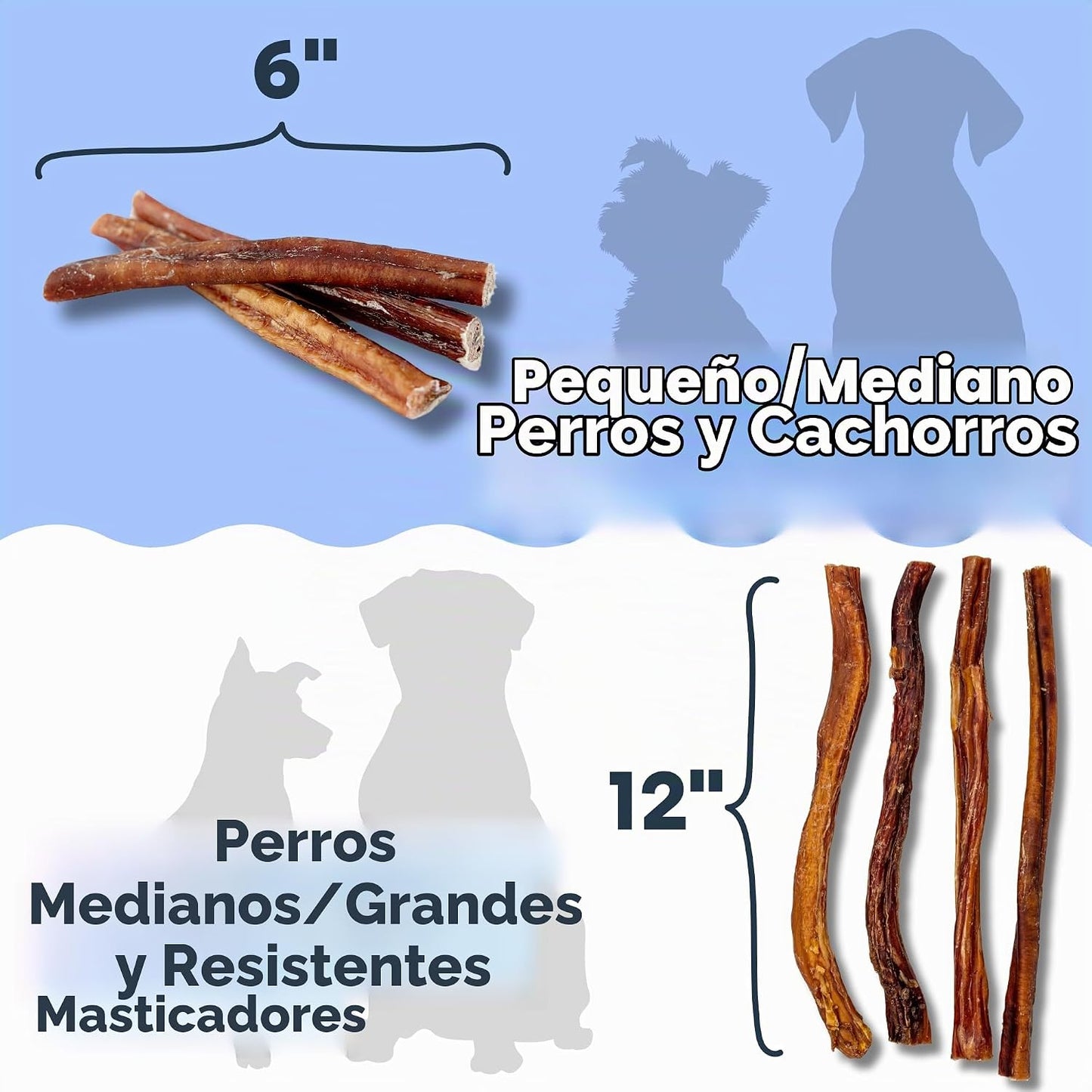 Pupford Palitos gruesos para perros y cachorros, ahumados para mejo...