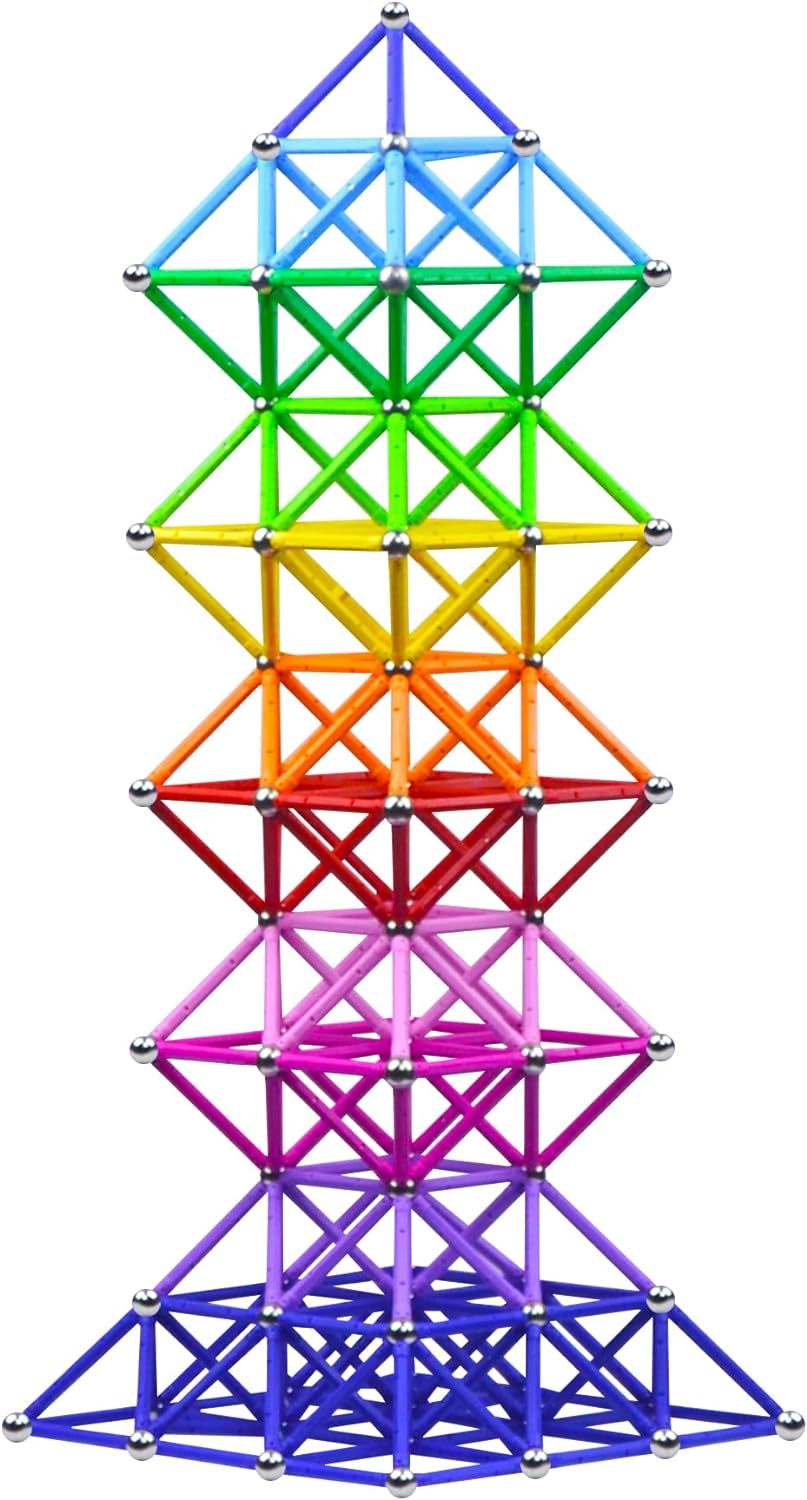 Veatree Juego de 160 bloques de construcción, palos magnéticos de 2...