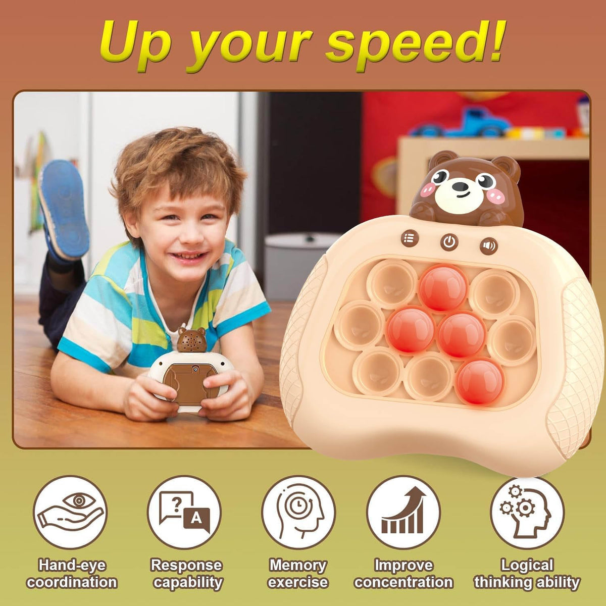 Juegos de Pulsación Rápida Lesipee, Consola de Juego de Mano, Conso...