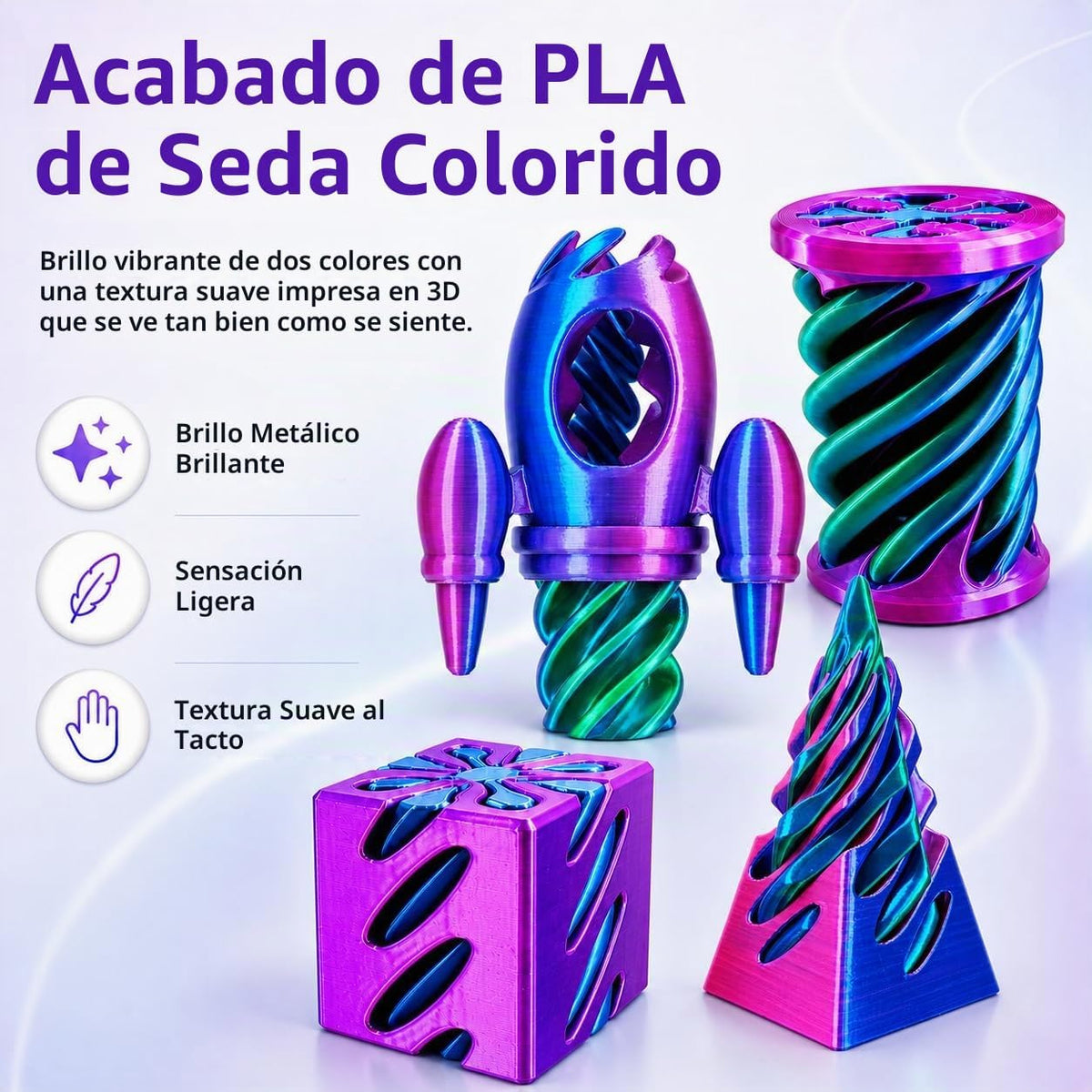 Paquete de 12 juguetes para la ansiedad impresos en 3D, pirámide de...