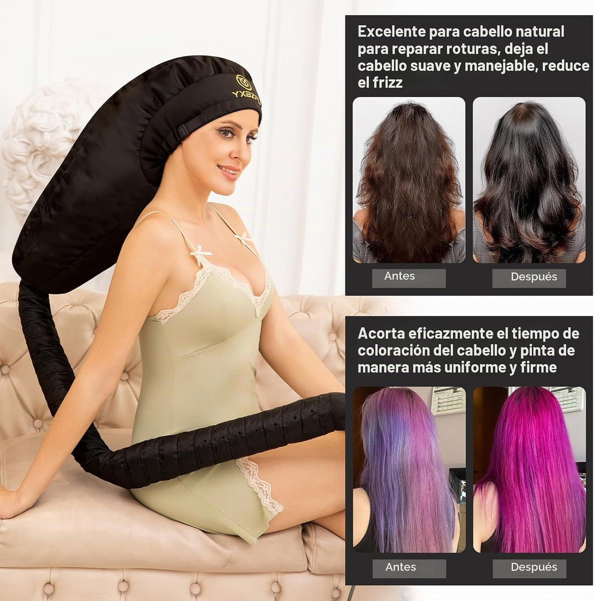 Secador de pelo con capucha, accesorio de secador de pelo con capuc...