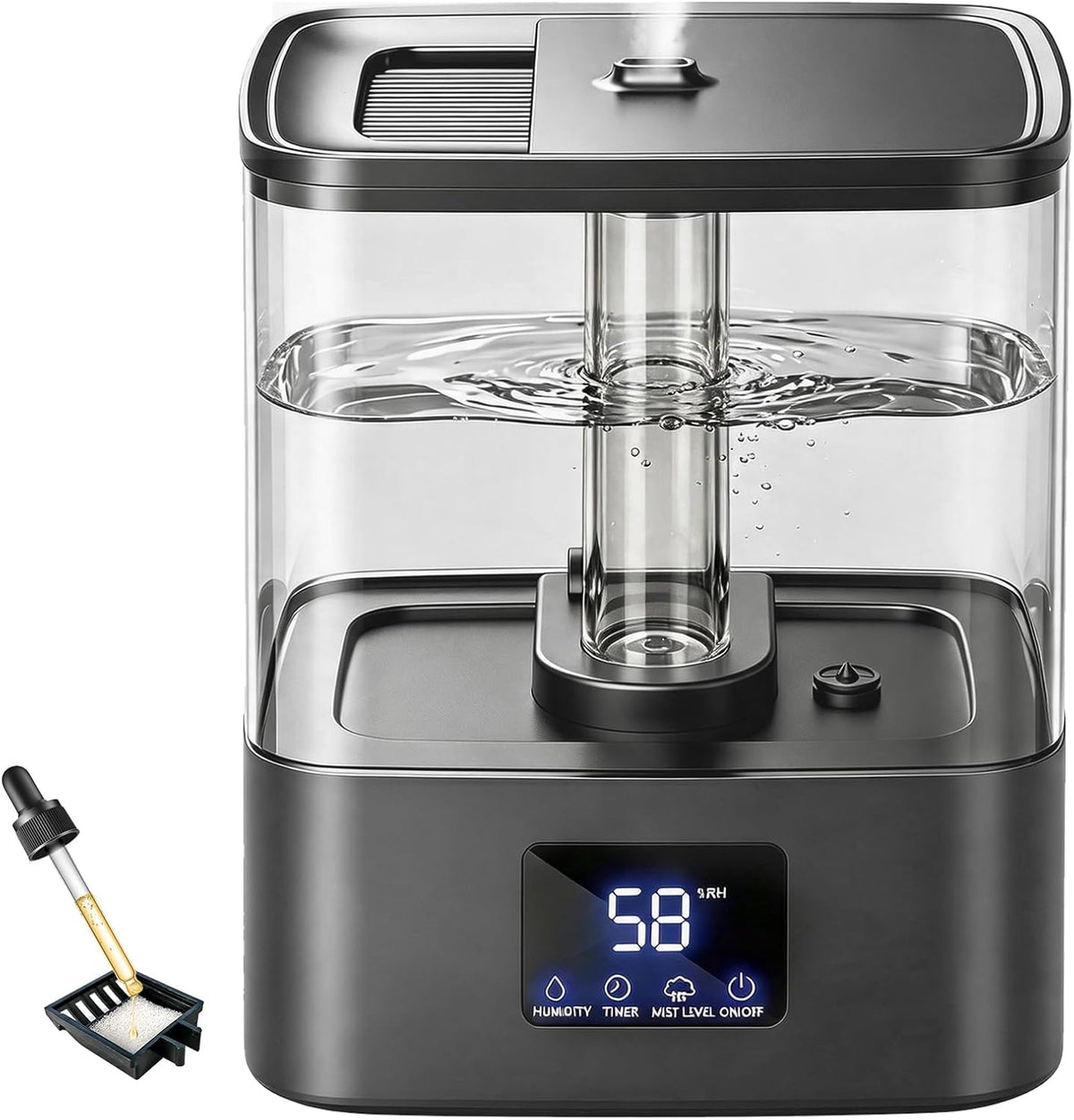 KZF Humidificadores para dormitorio, humidificador de niebla fría d...