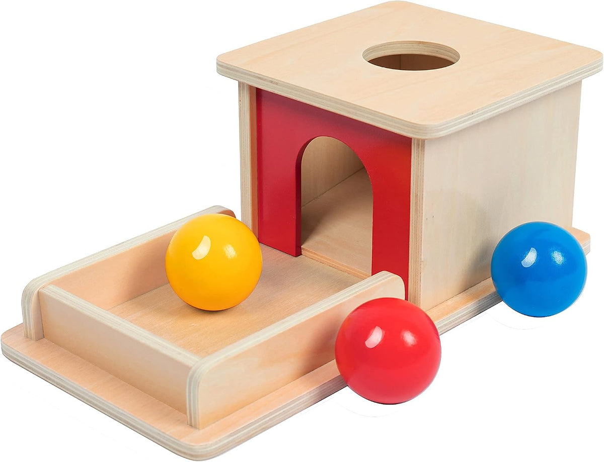 Adena Montessori Juguete de madera para bebés de 6 a 12 meses, 3 bo...