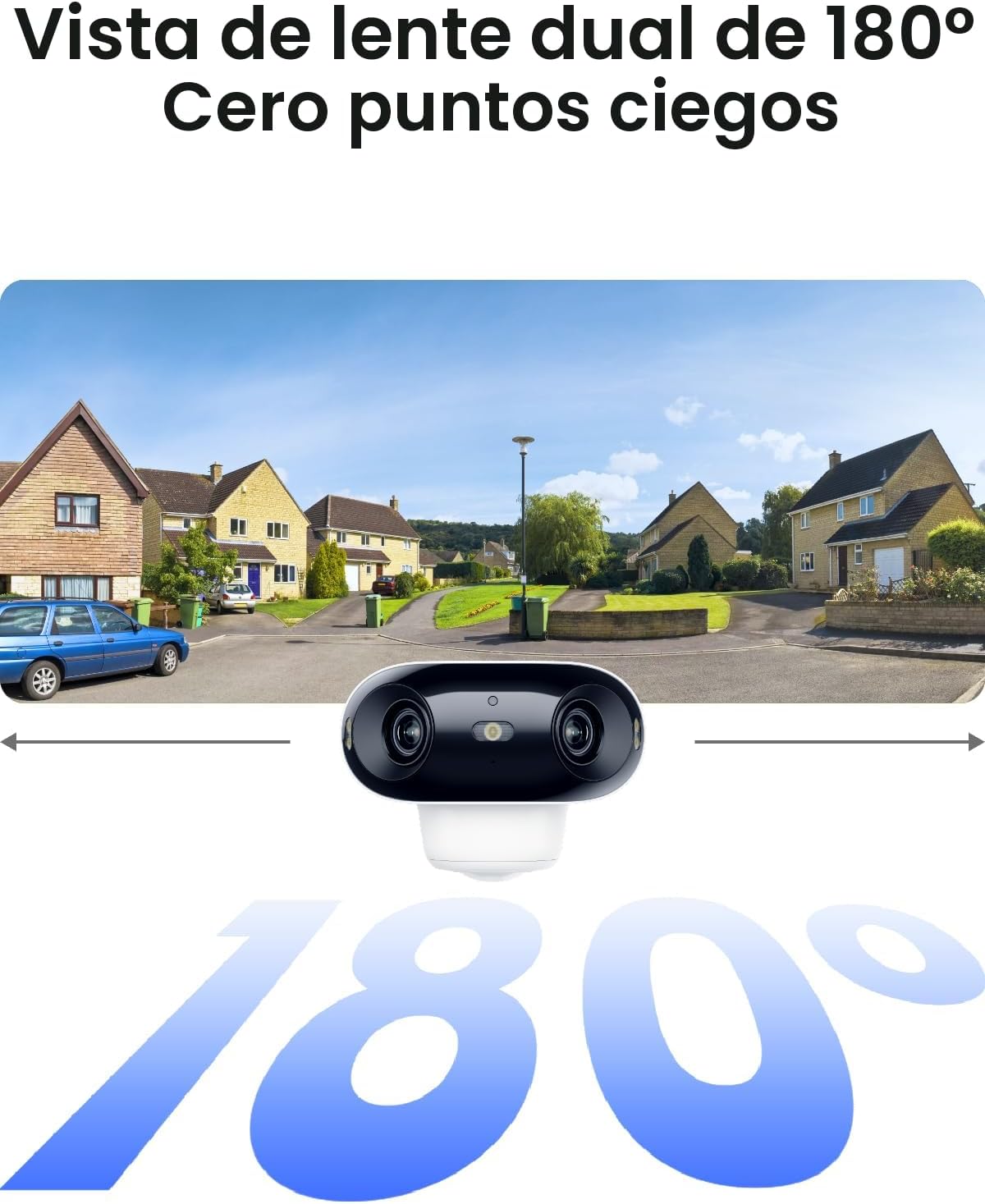REOLINK Cámaras de seguridad 4K de doble lente de 180° inalámbricas...