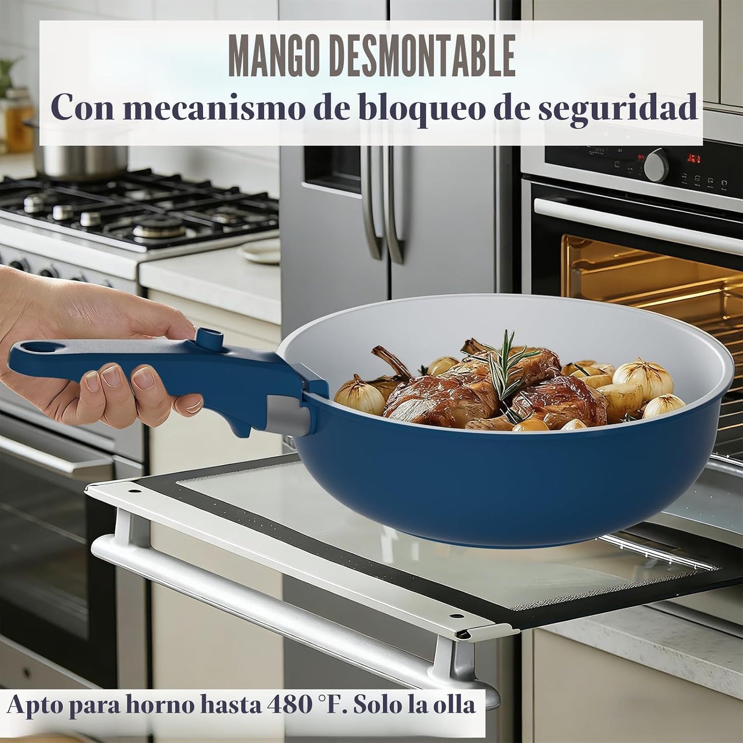 Umite Chef - Juego de ollas y sartenes antiadherentes, juego de 21...