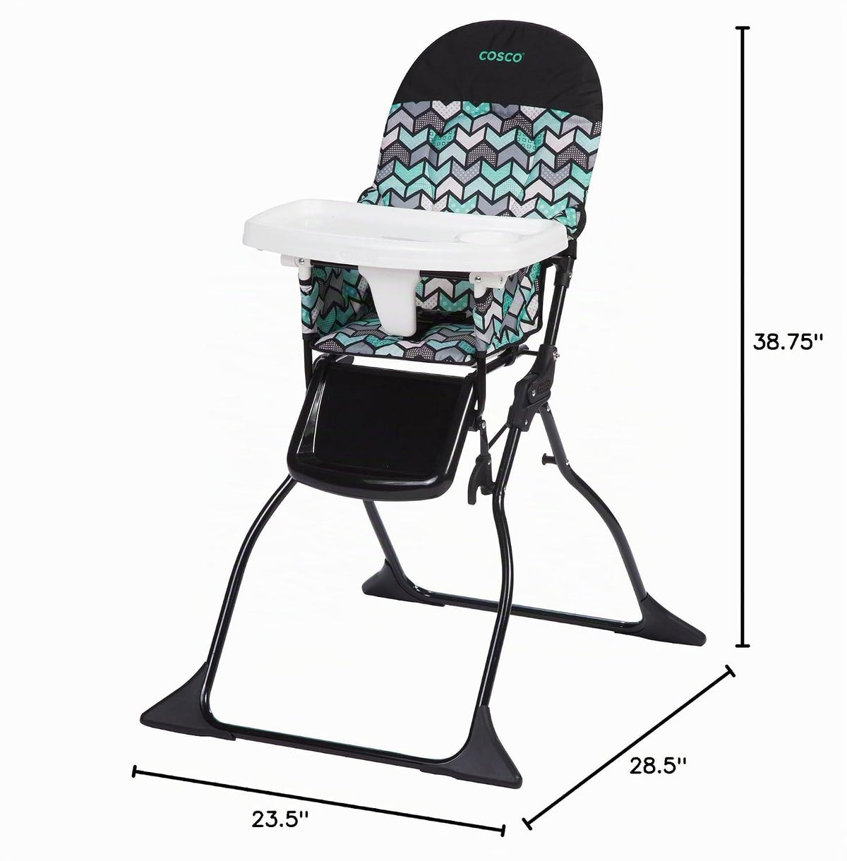 Cosco Trona infantil para bebé, silla alta plegable simple, diseño...