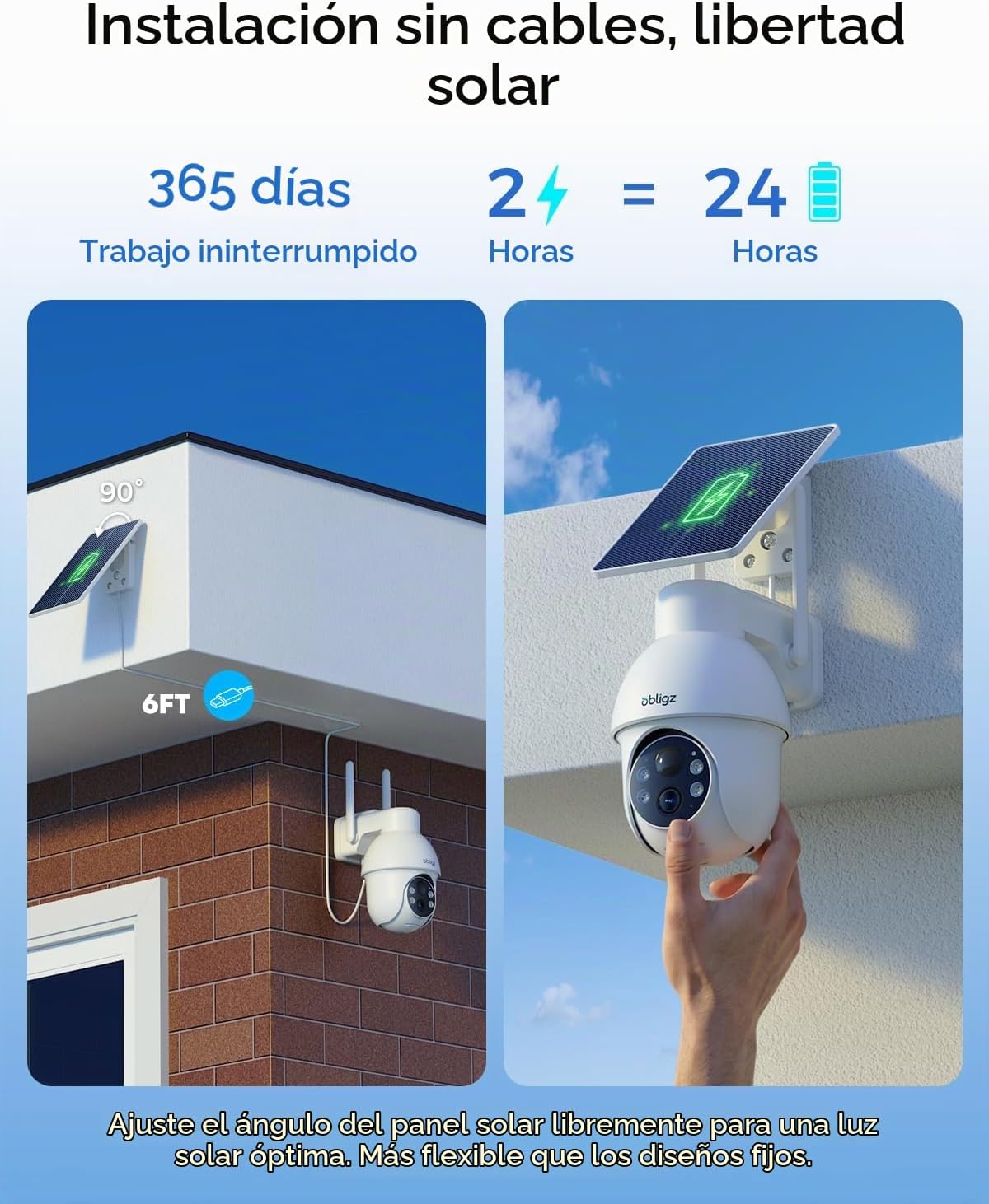 obligz Cámaras de 4MP para seguridad en el hogar, almacenamiento lo...