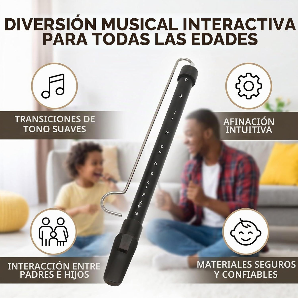 Silbato Deslizante, Dioche Instrumento Musical de Tono Ajustable, p...