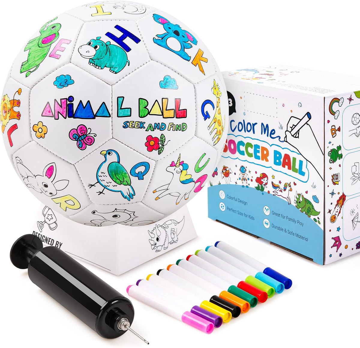 ZOOJOY Colorea tu propio balón de fútbol, kit de manualidades con...