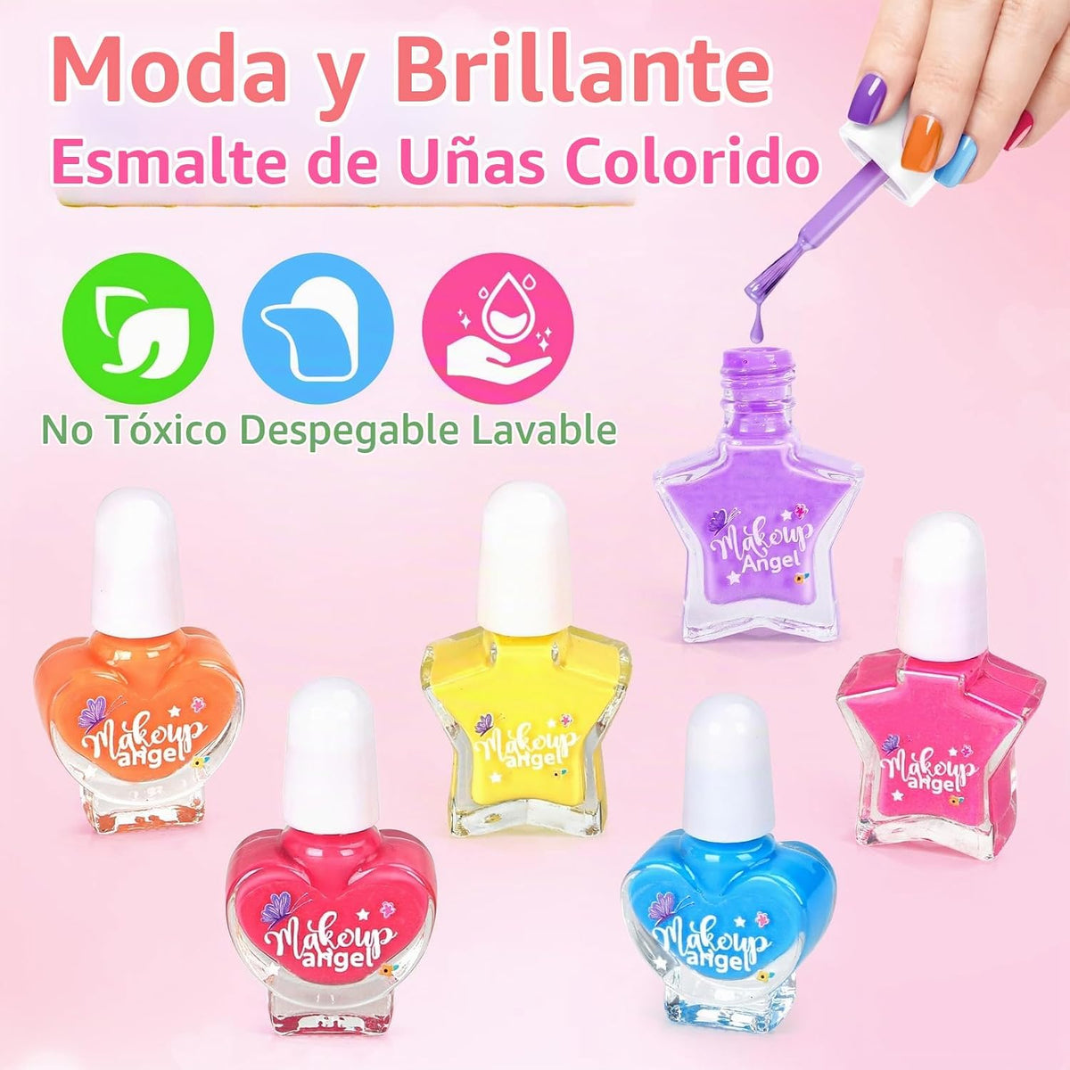 Set de Esmalte de Uñas Shemira para Niñas de 7 a 12 Años, Juguetes...