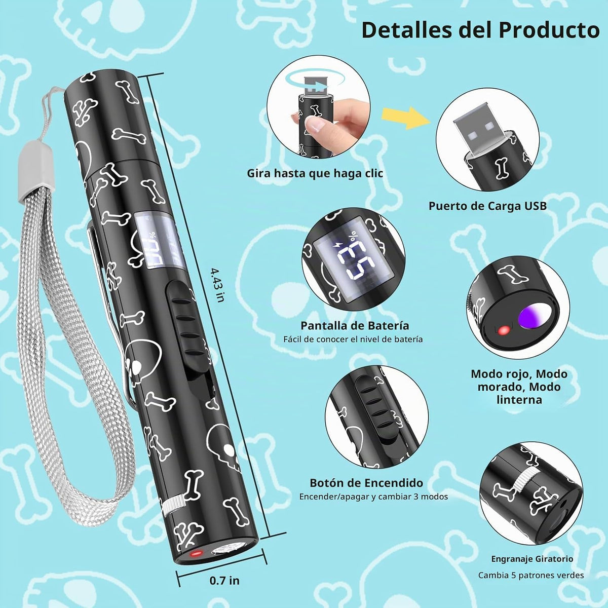 Puntero láser para gatos de interior, pantalla de visualización de...