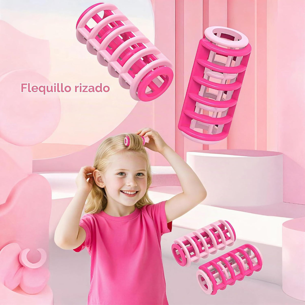 Juego de maquillaje de tocador de peluquería para niñas, regalos de...