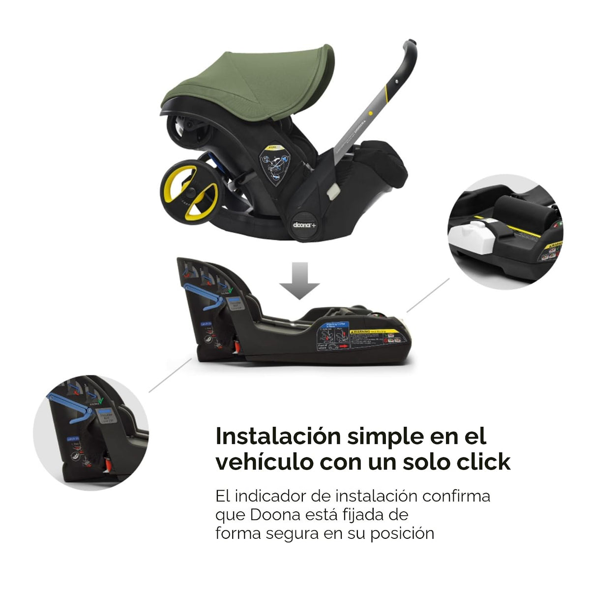 Base para silla para automóvil modelo Latch, de la marca Doona