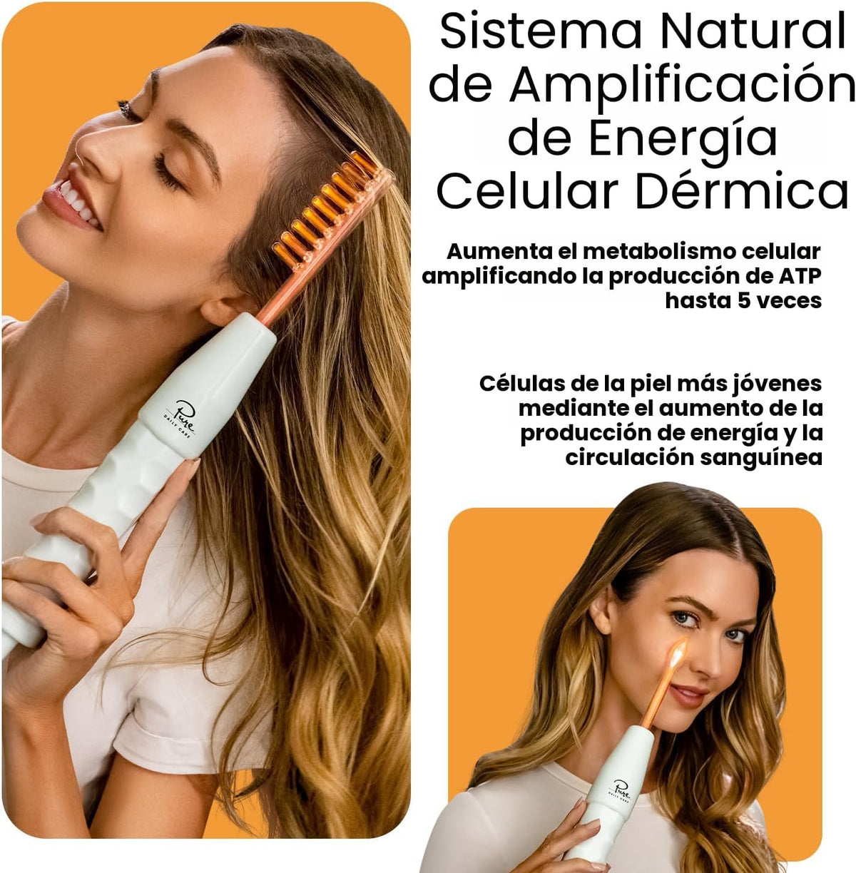 Pure Daily Care NuDerma Varita Manual para Terapia de la Piel con N...