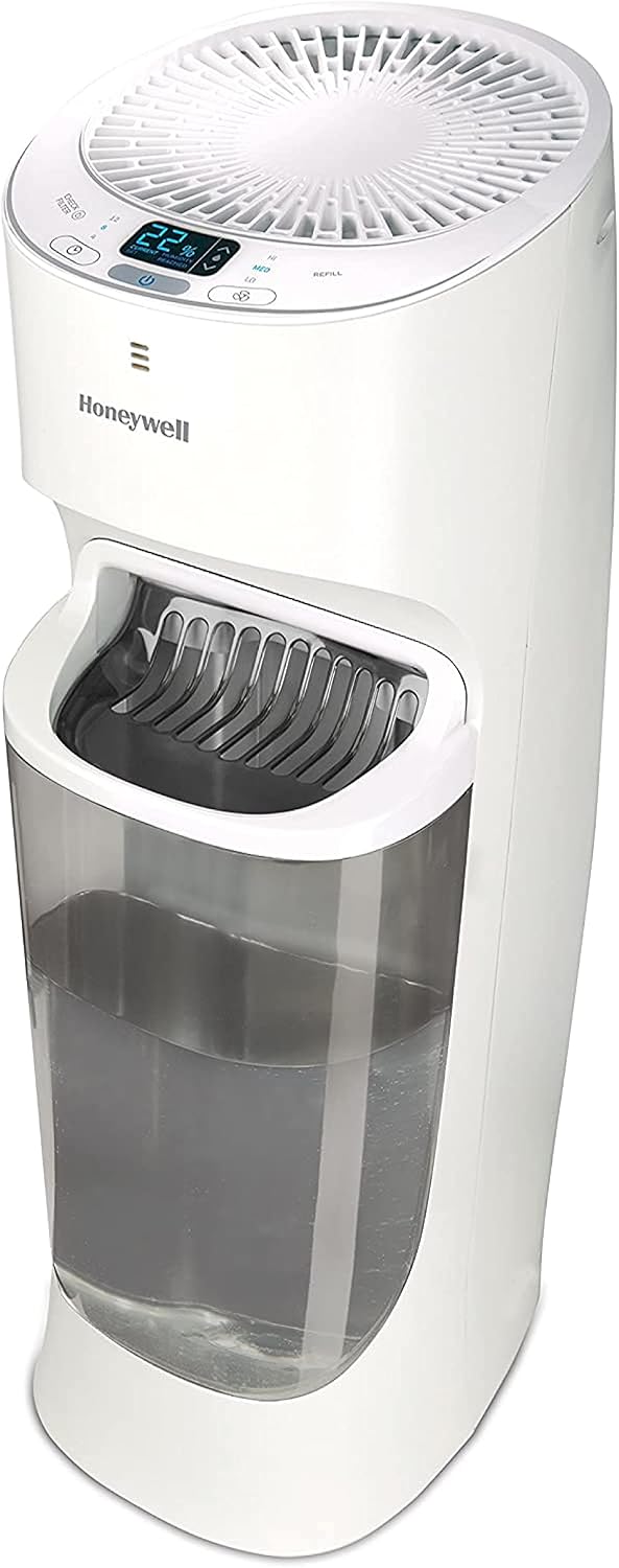 Honeywell Humidificador de torre de llenado superior, humidistato d...