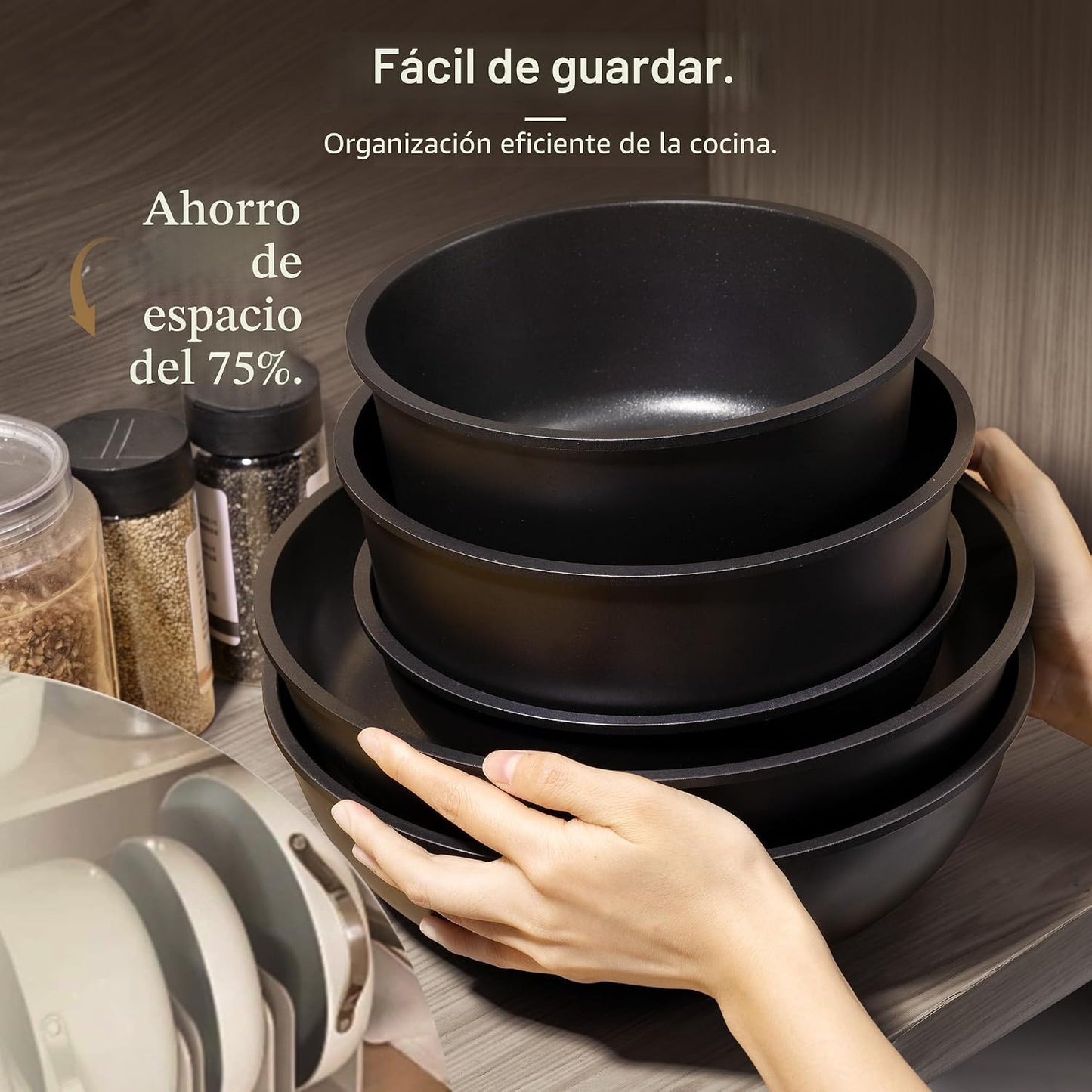 Astercook - Juego de utensilios de cocina de cerámica antiadherente...